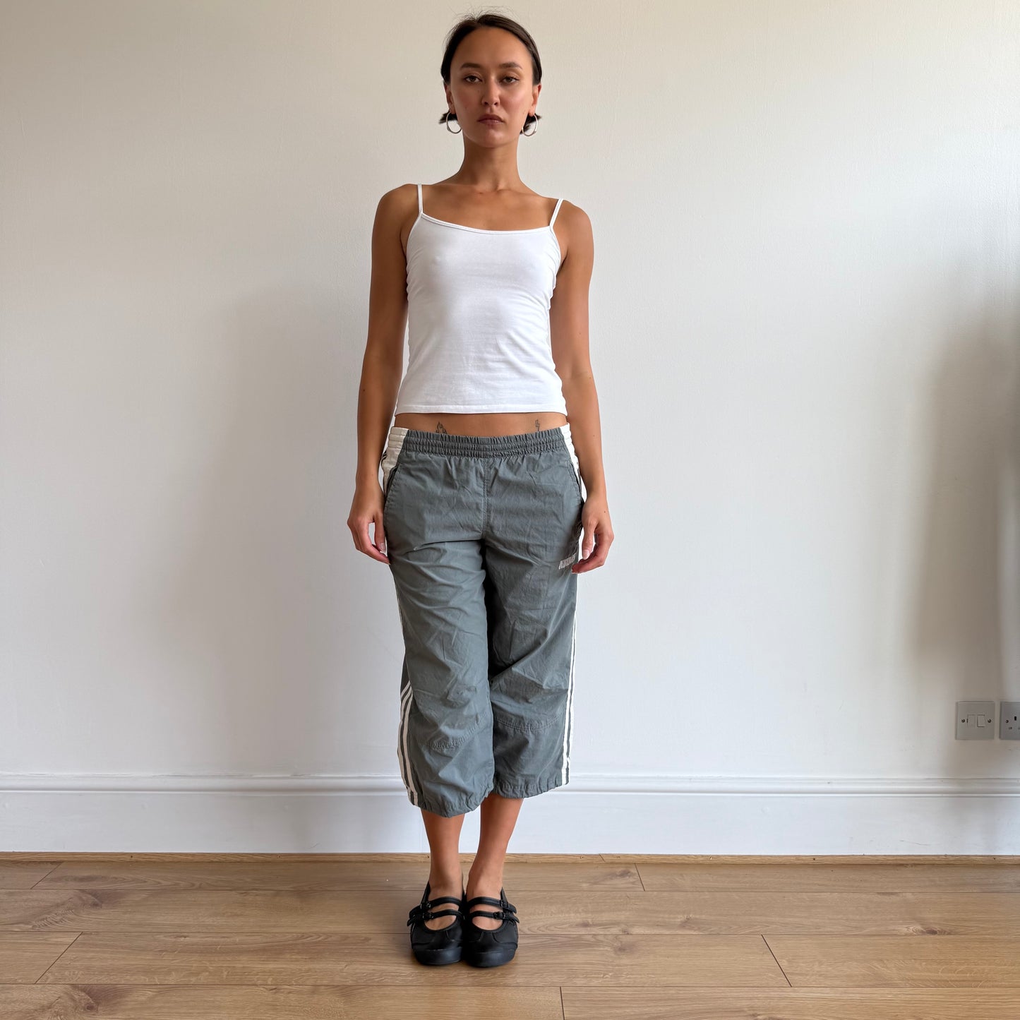 Charcoal grey Adidas capris - Size S