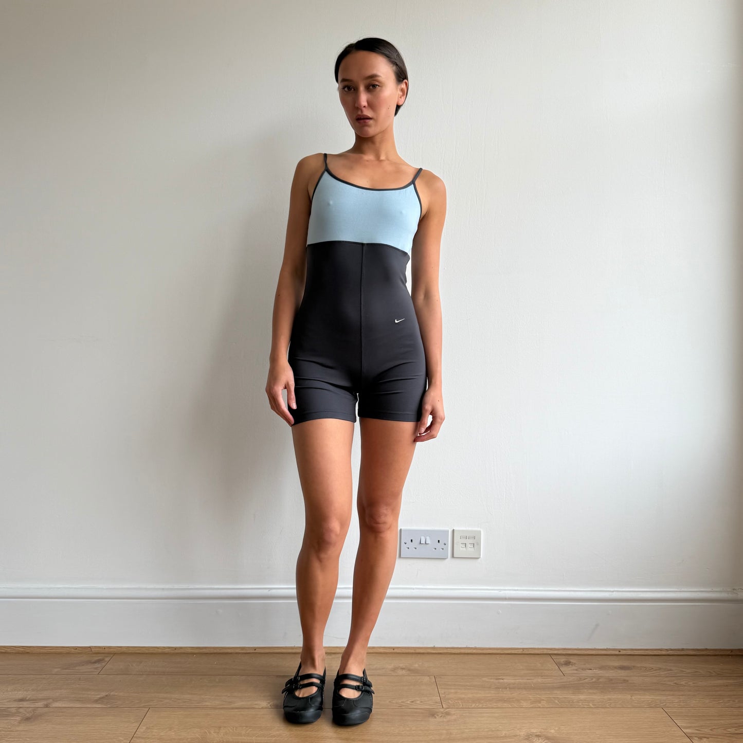 Blue + grey Nike leotard - Size S/M