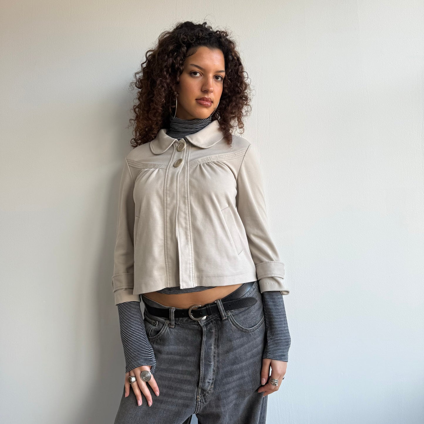 Beige swing jacket - Size S