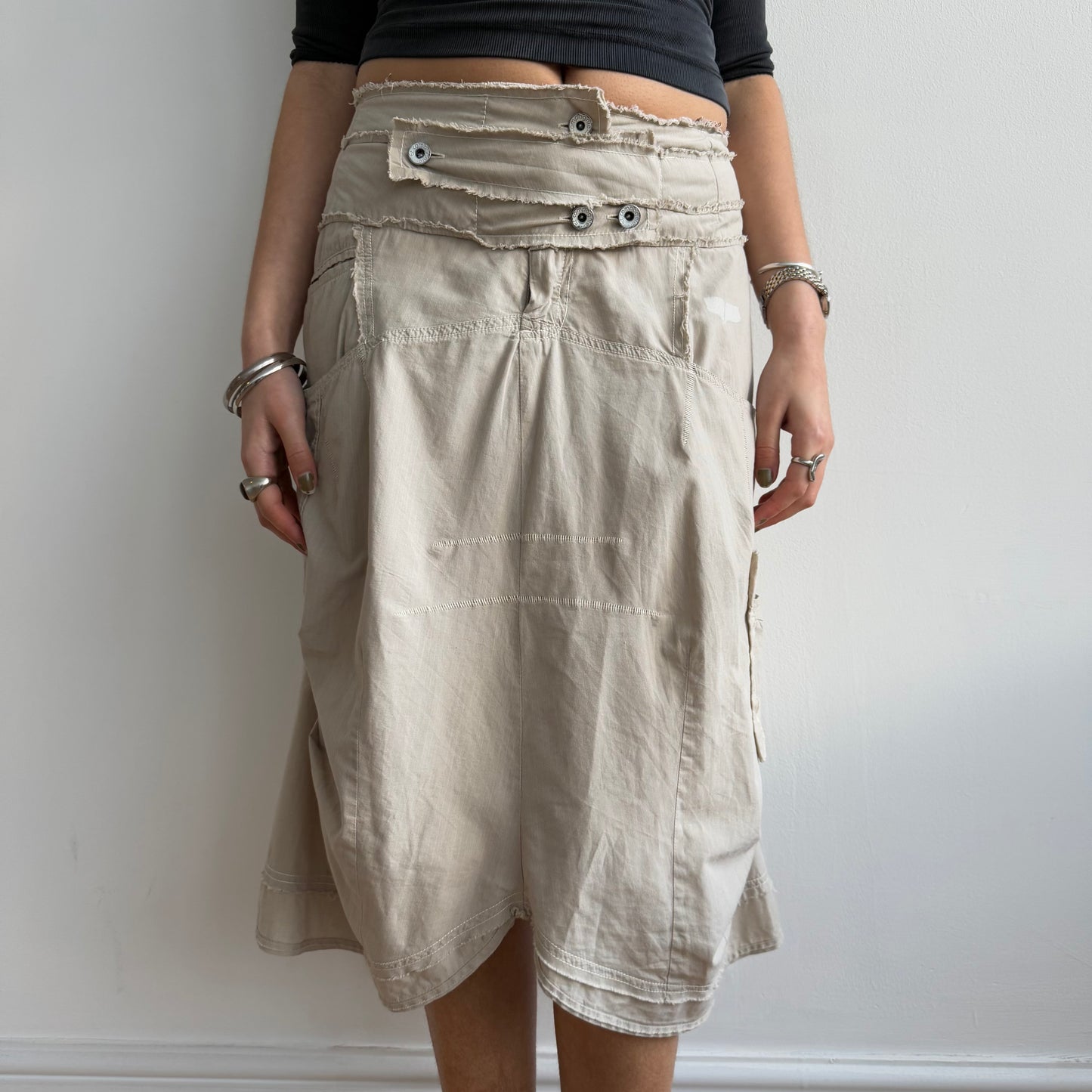 Beige cargo skirt - Size M