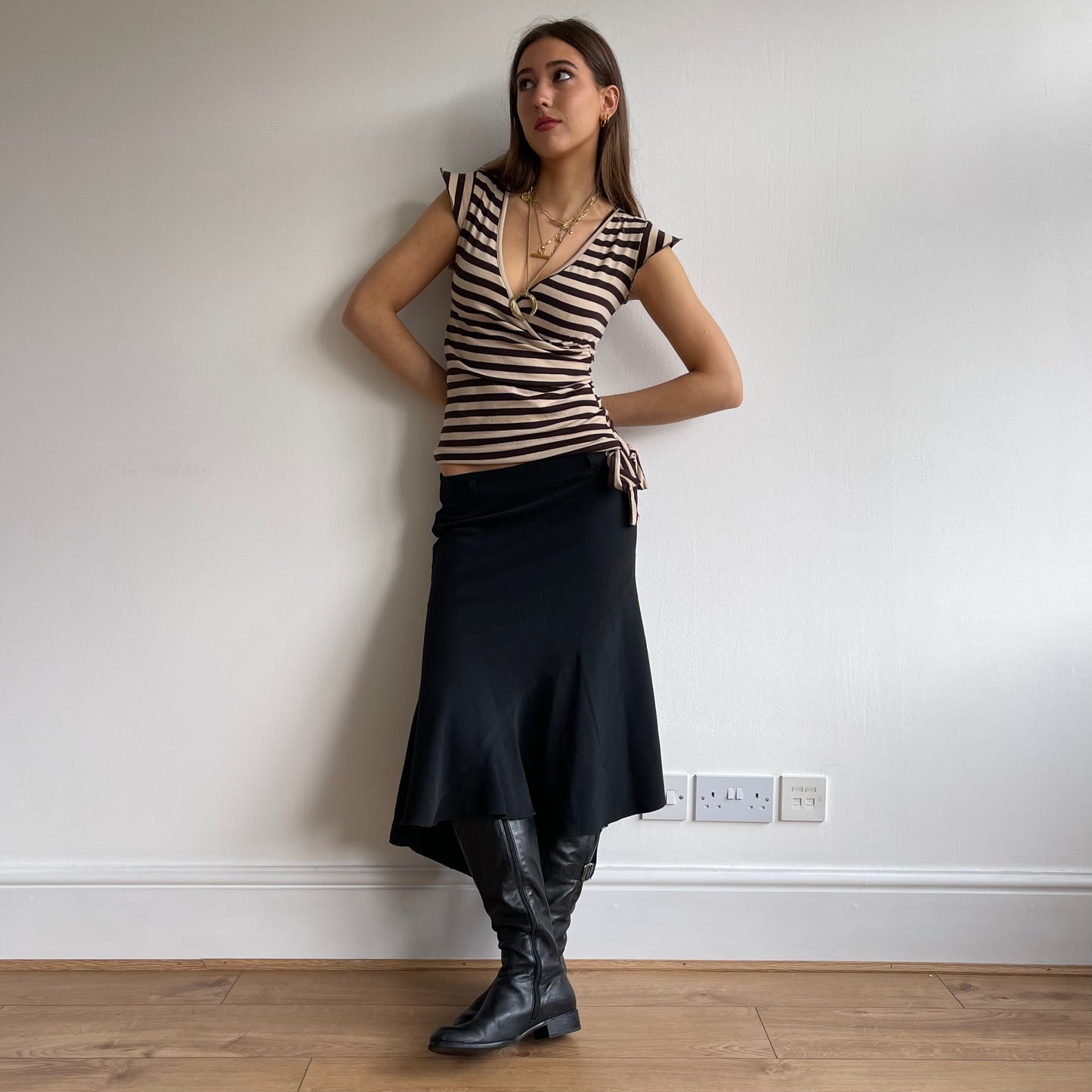Black 90’s midi skirt - Size S