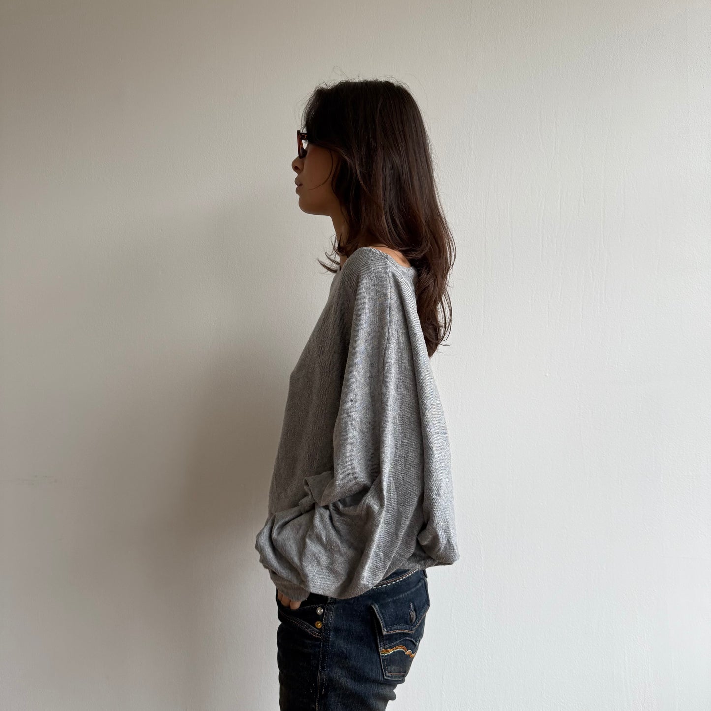 Grey slouchy jumper - Size S