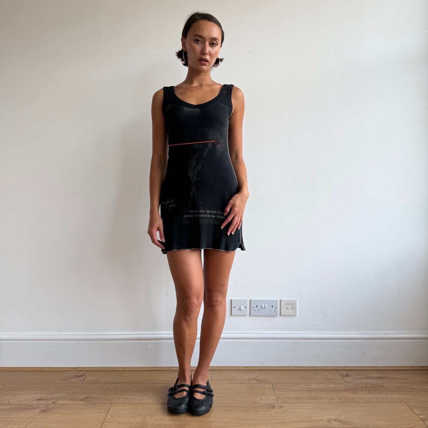 Cop Copine black graphic mini dress - Size S