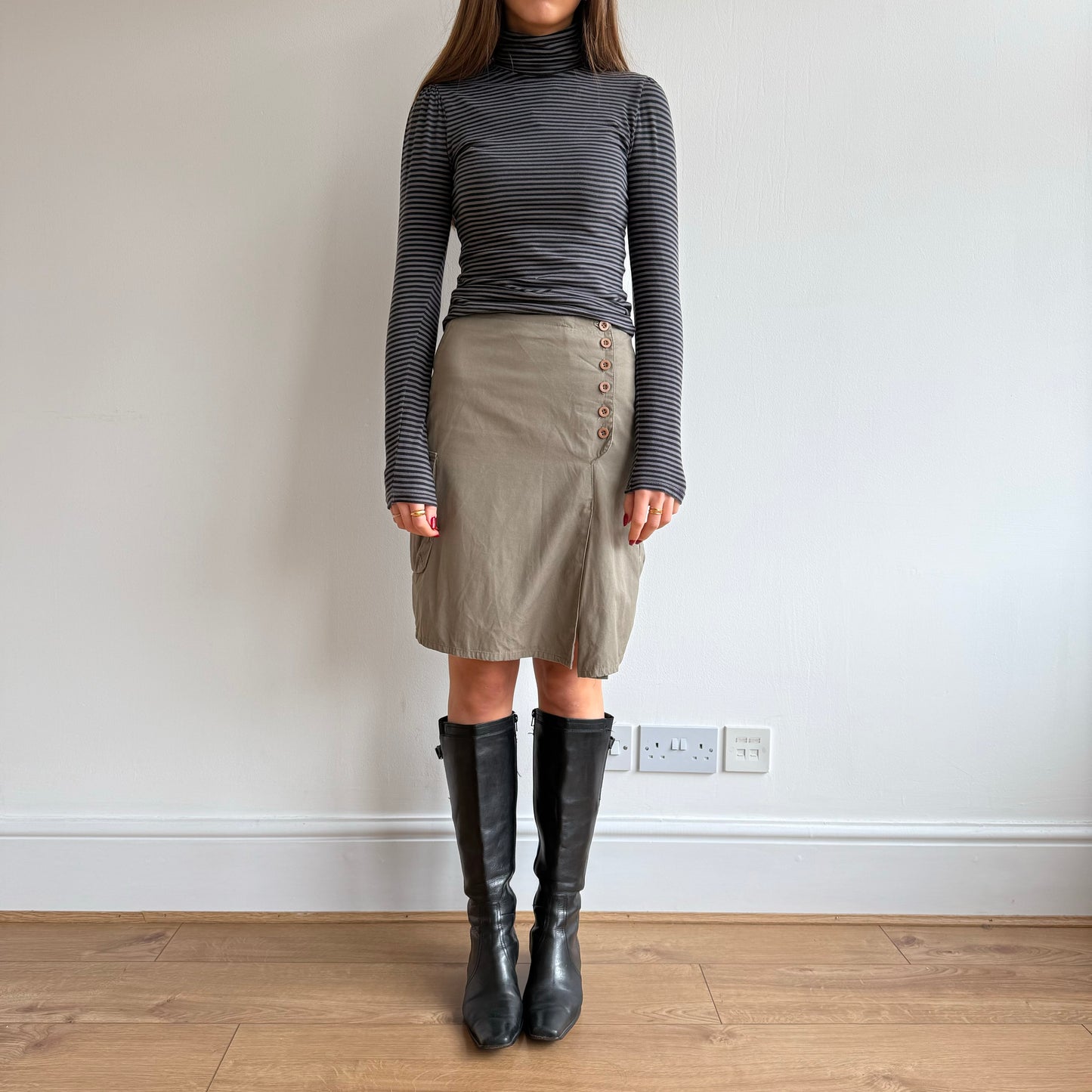 Black leather 90’s boots - Size EU40