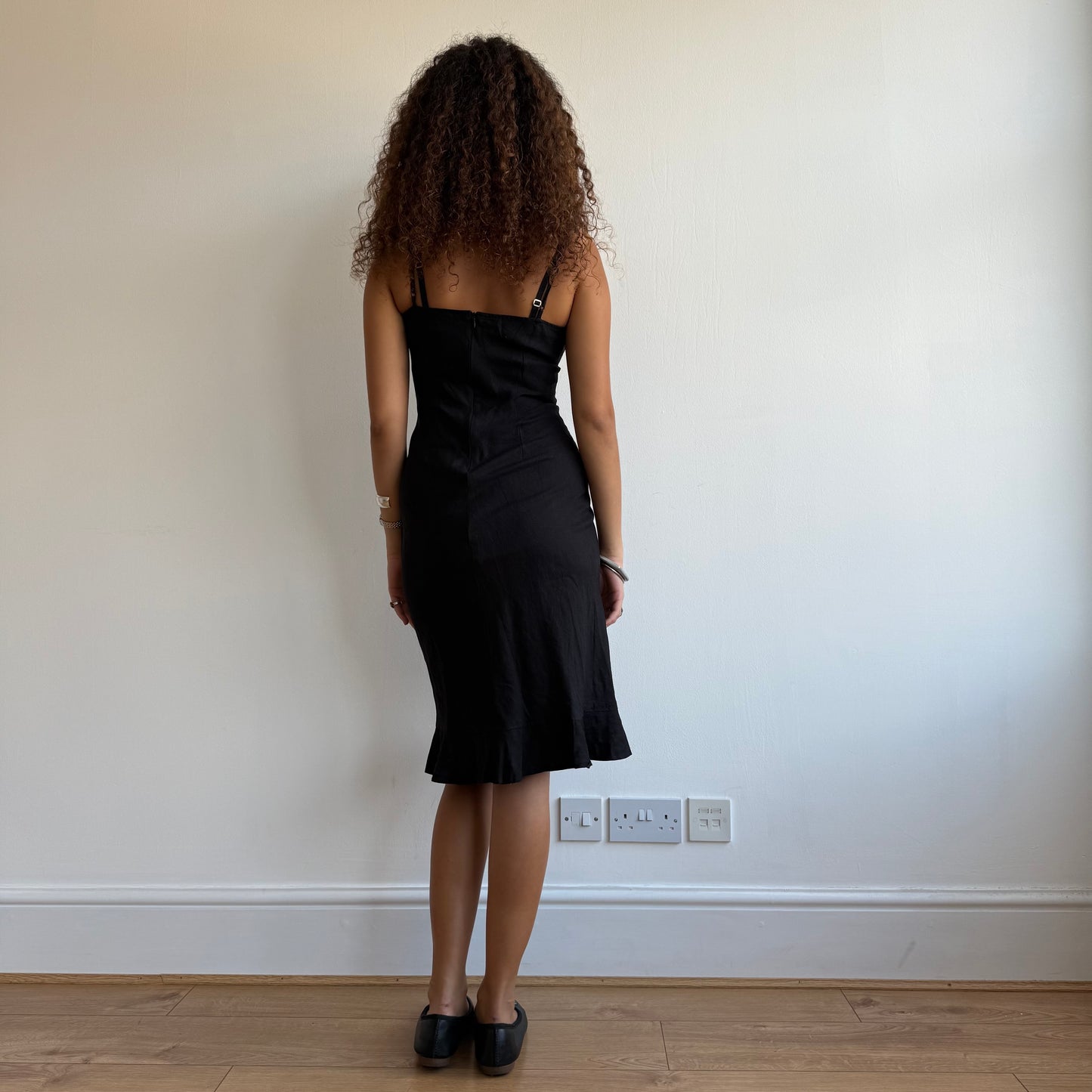 Black milkmaid dress - Size S