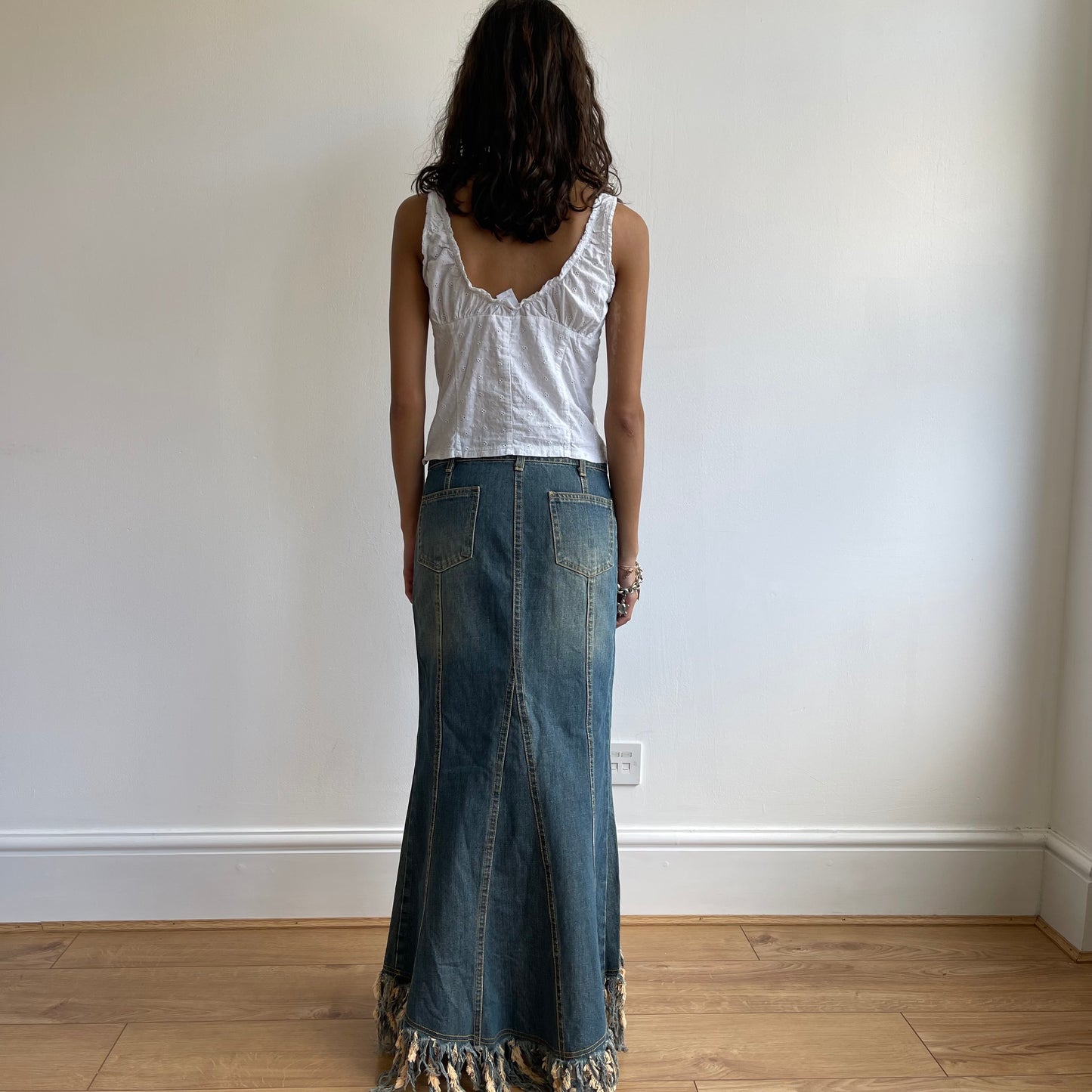 Broderie anglaise milkmaid top - Size S