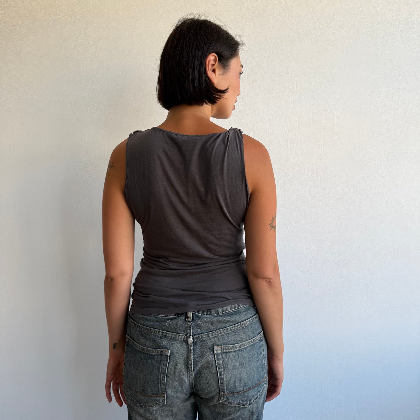 Charcoal wrap top - Size S