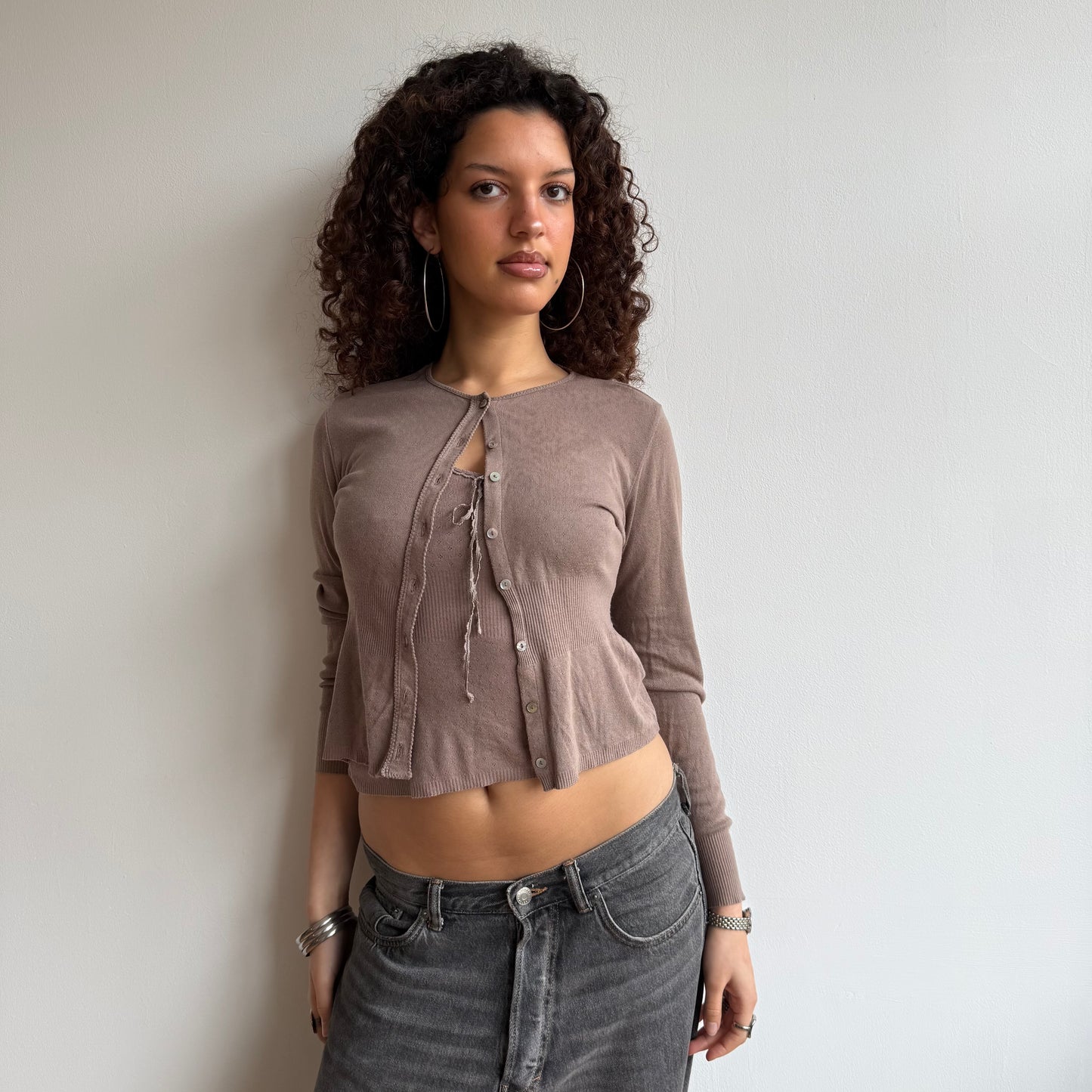 Pointelle twin set - Size XS