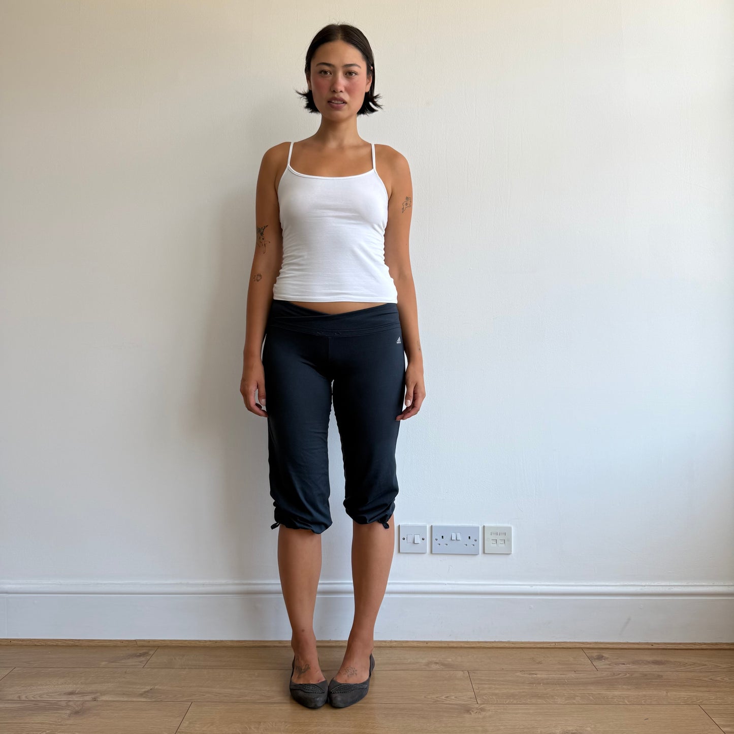 Adidas navy bubble capris - Size S
