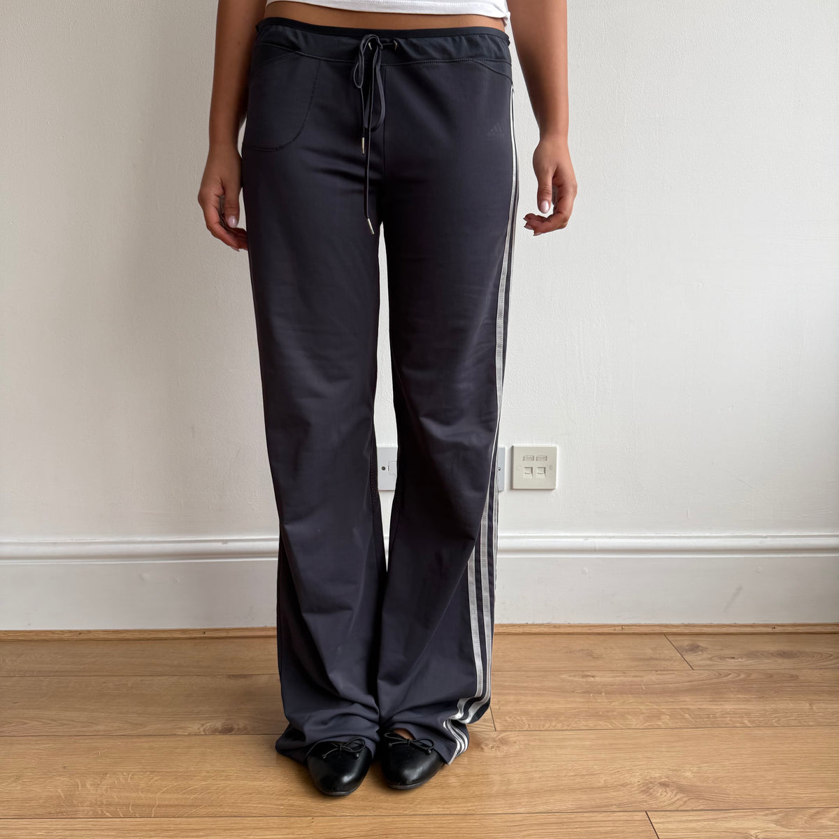 Blue Adidas wide leg yoga pants - Size L