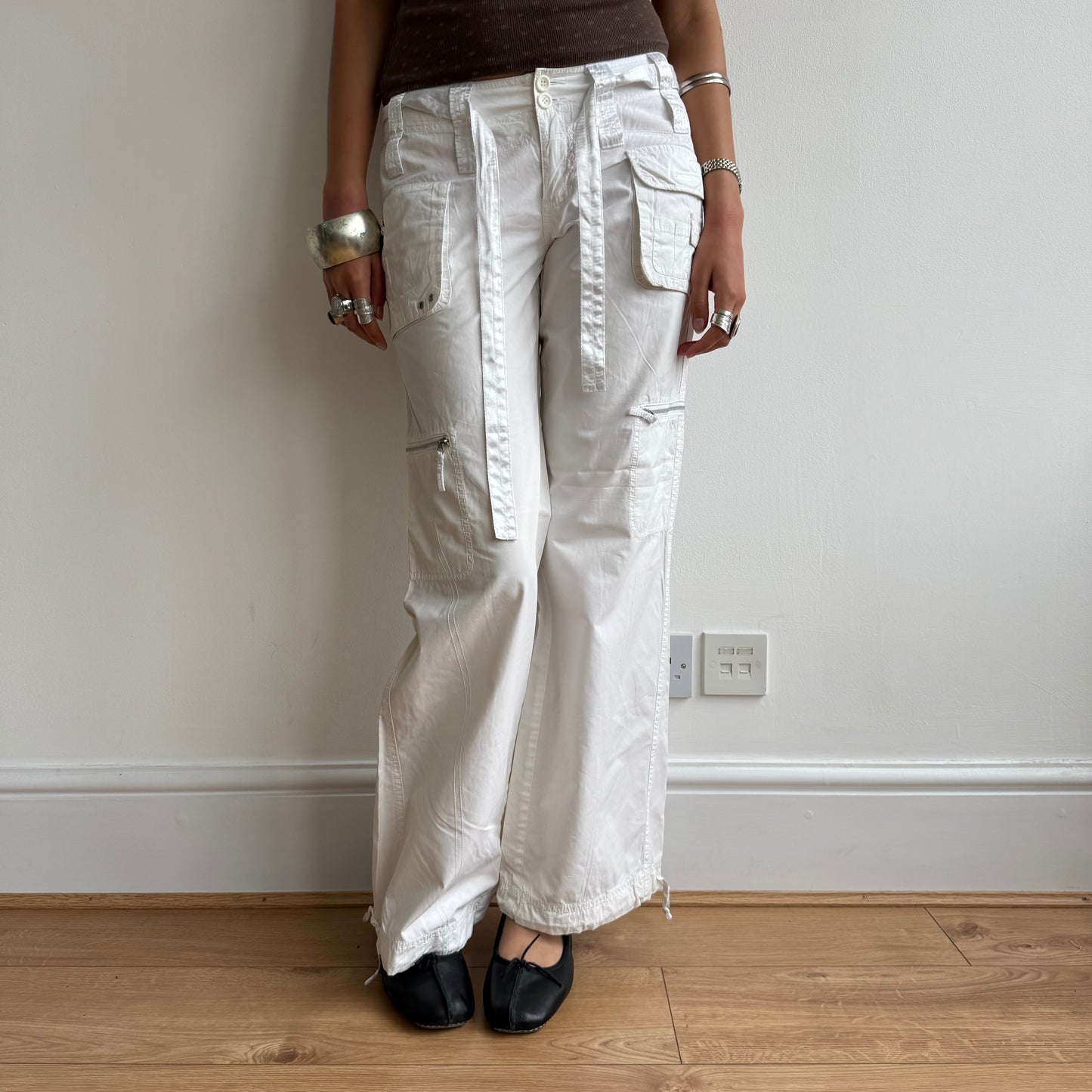 White cargo trousers - Size S