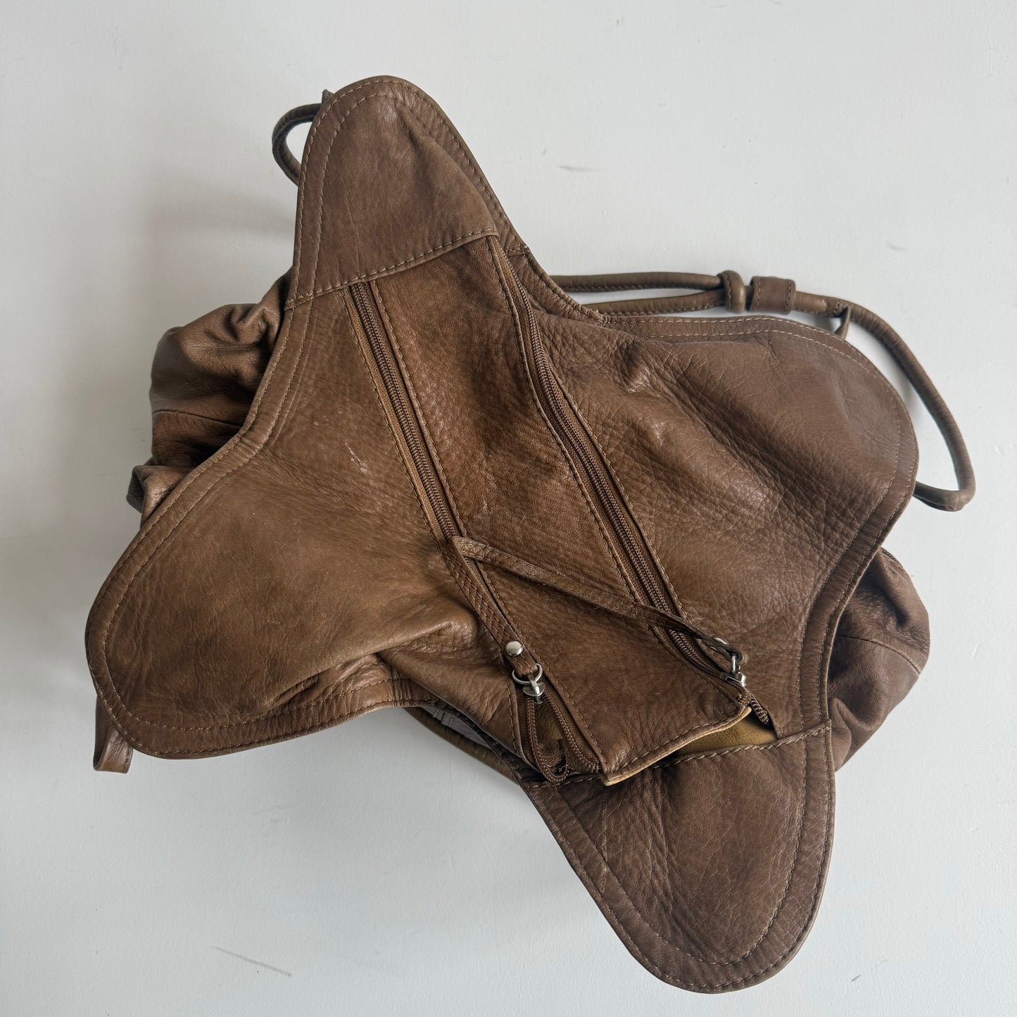 Brown slouchy bag