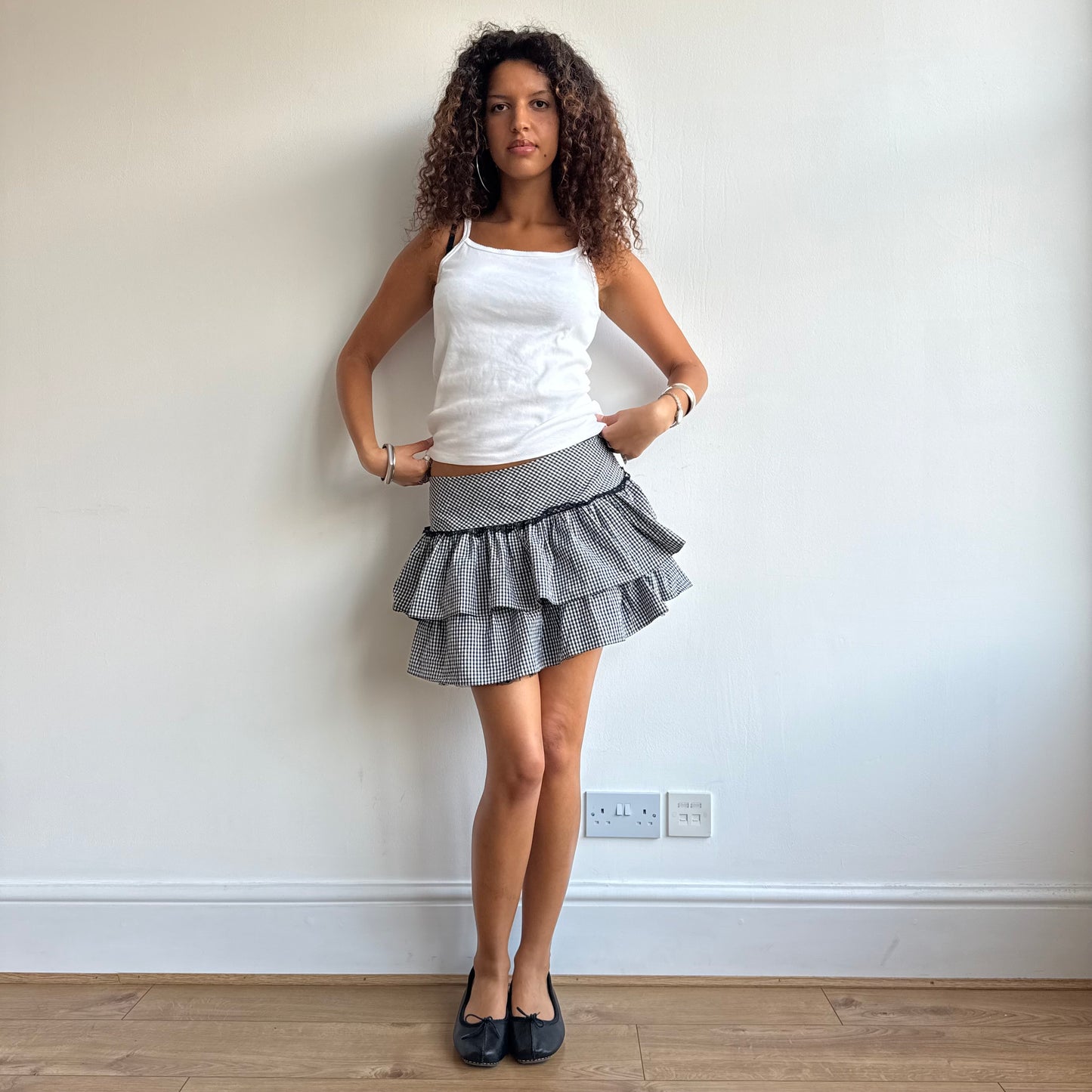 Gingham rara skirt - Size S