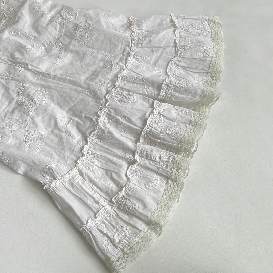White milkmaid ruffle dress - Size XS