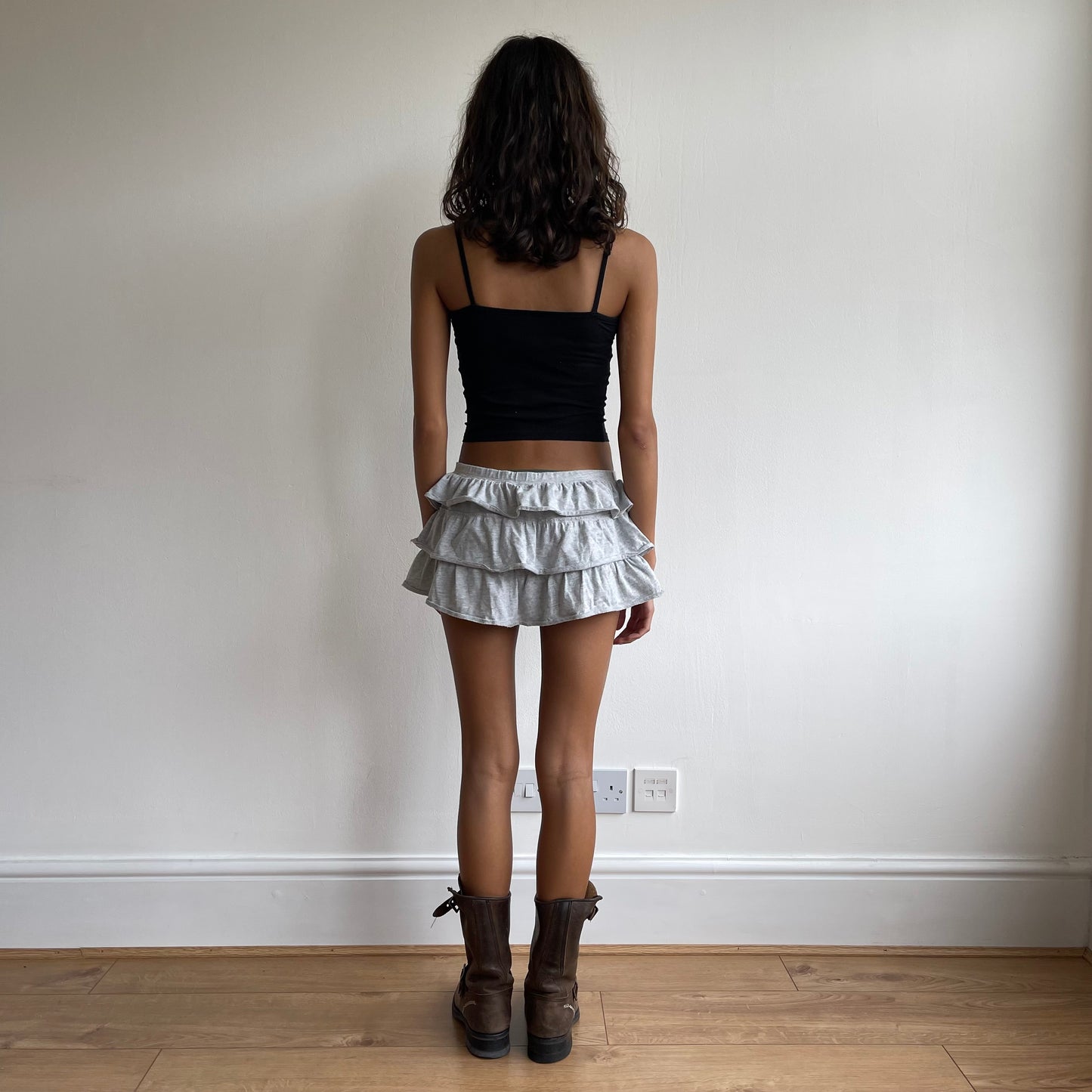 Grey rara frilly skirt - Size S