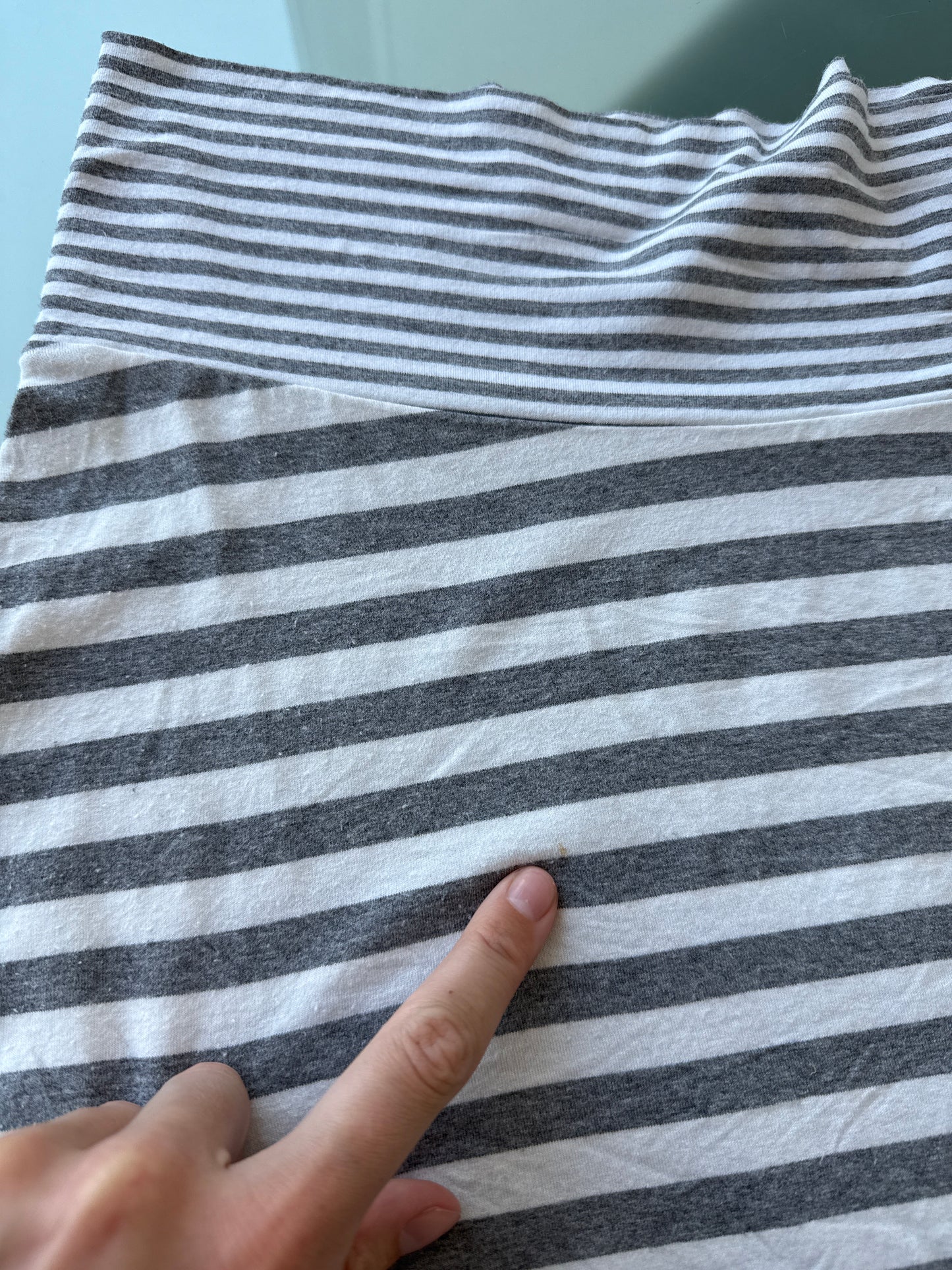 Grey striped midi skirt - Size L