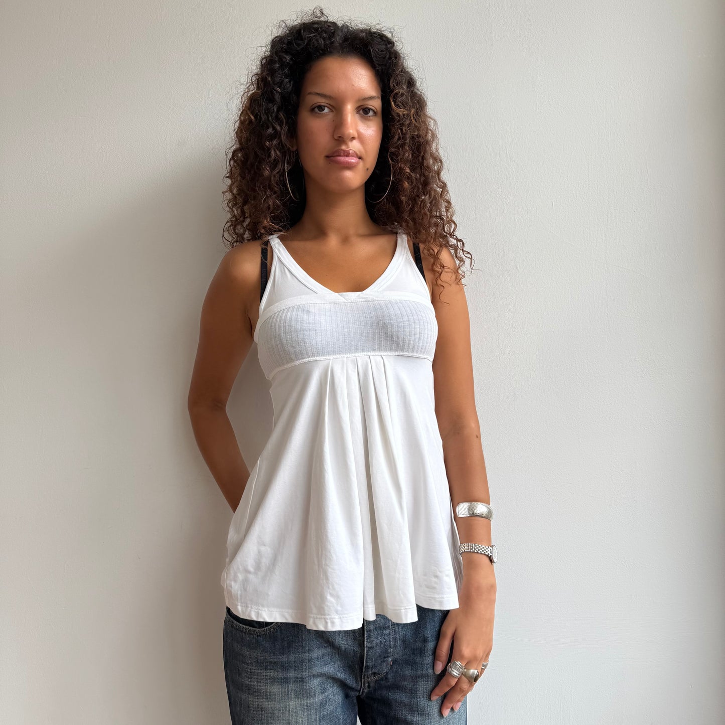 Cop Copine White cami top - Size S
