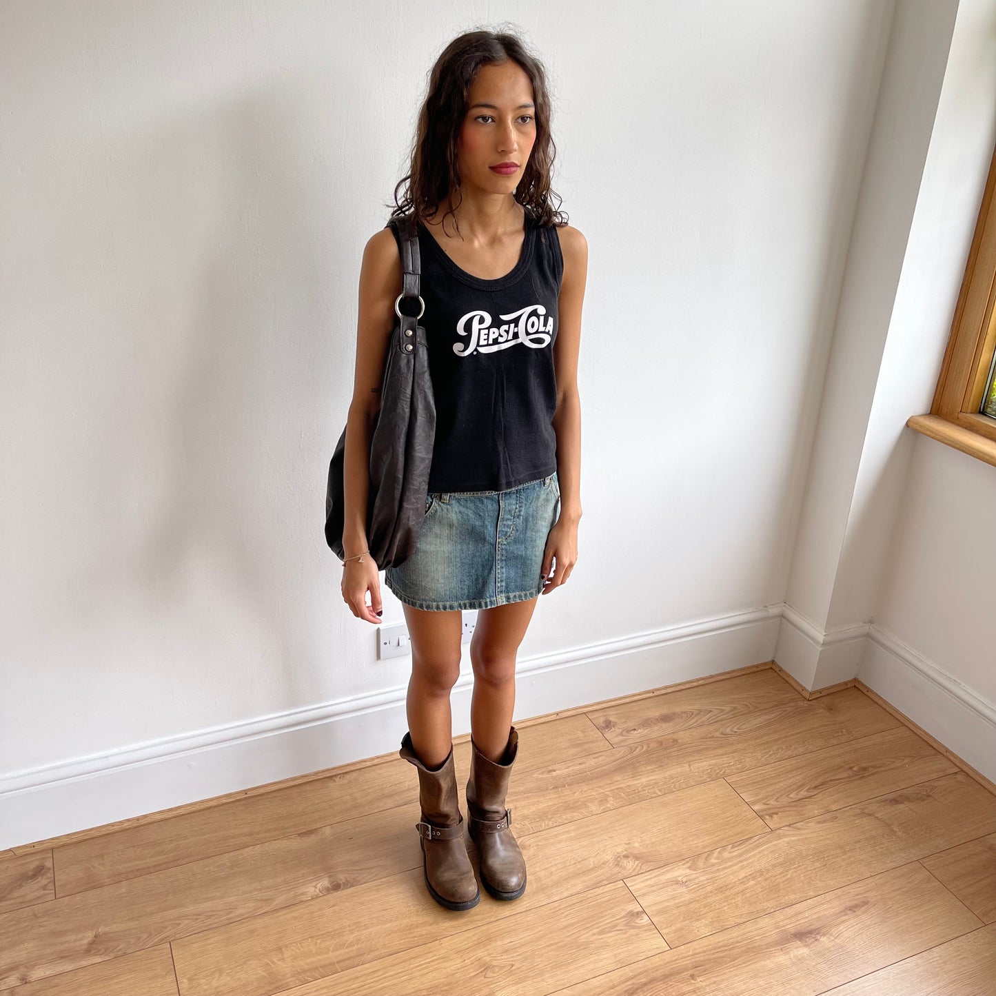 Black Pepsi cami - Size S