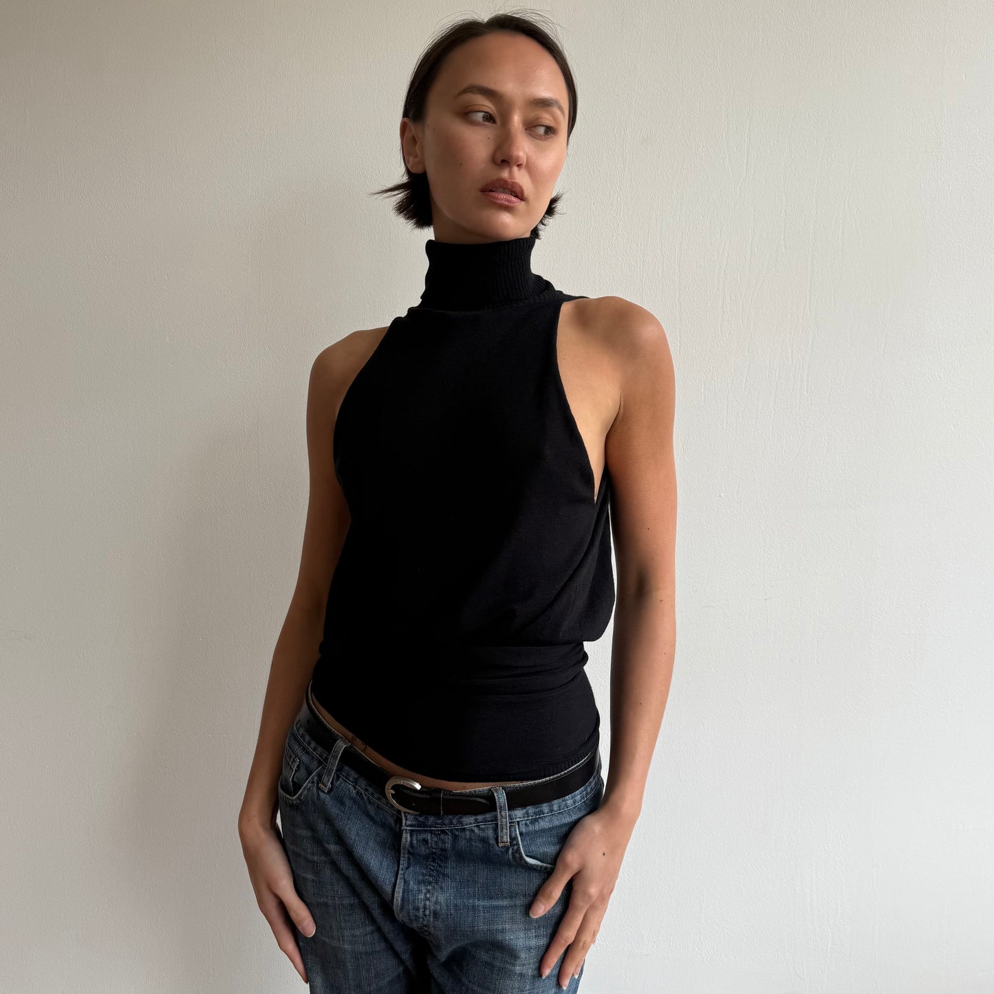 Black backless keyhole knit - Size S-L