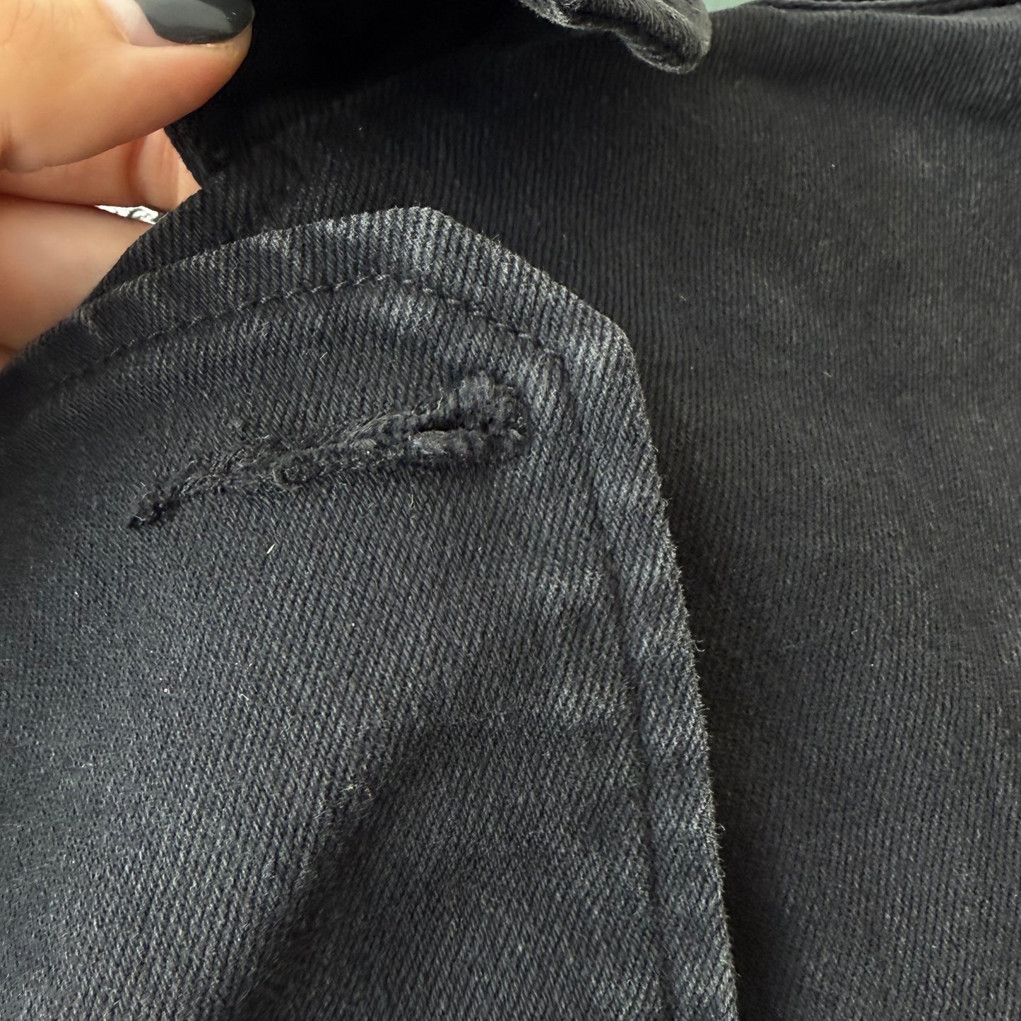 Black denim peacoat - Size M/L