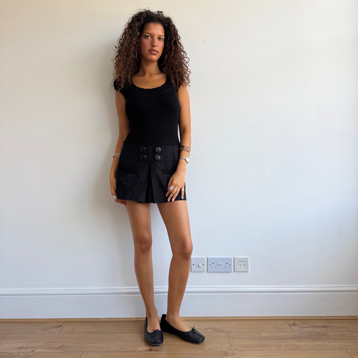 Morgan black peacoat dress - Size S + L