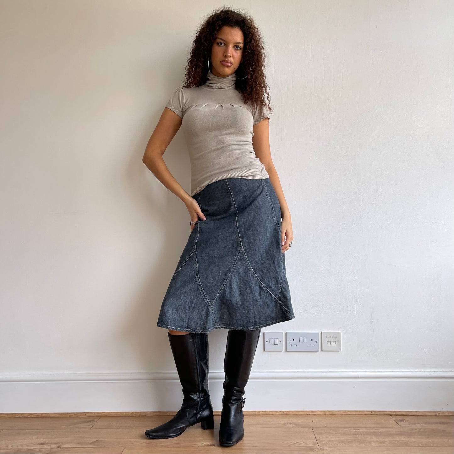 Taupe roll neck - Size S