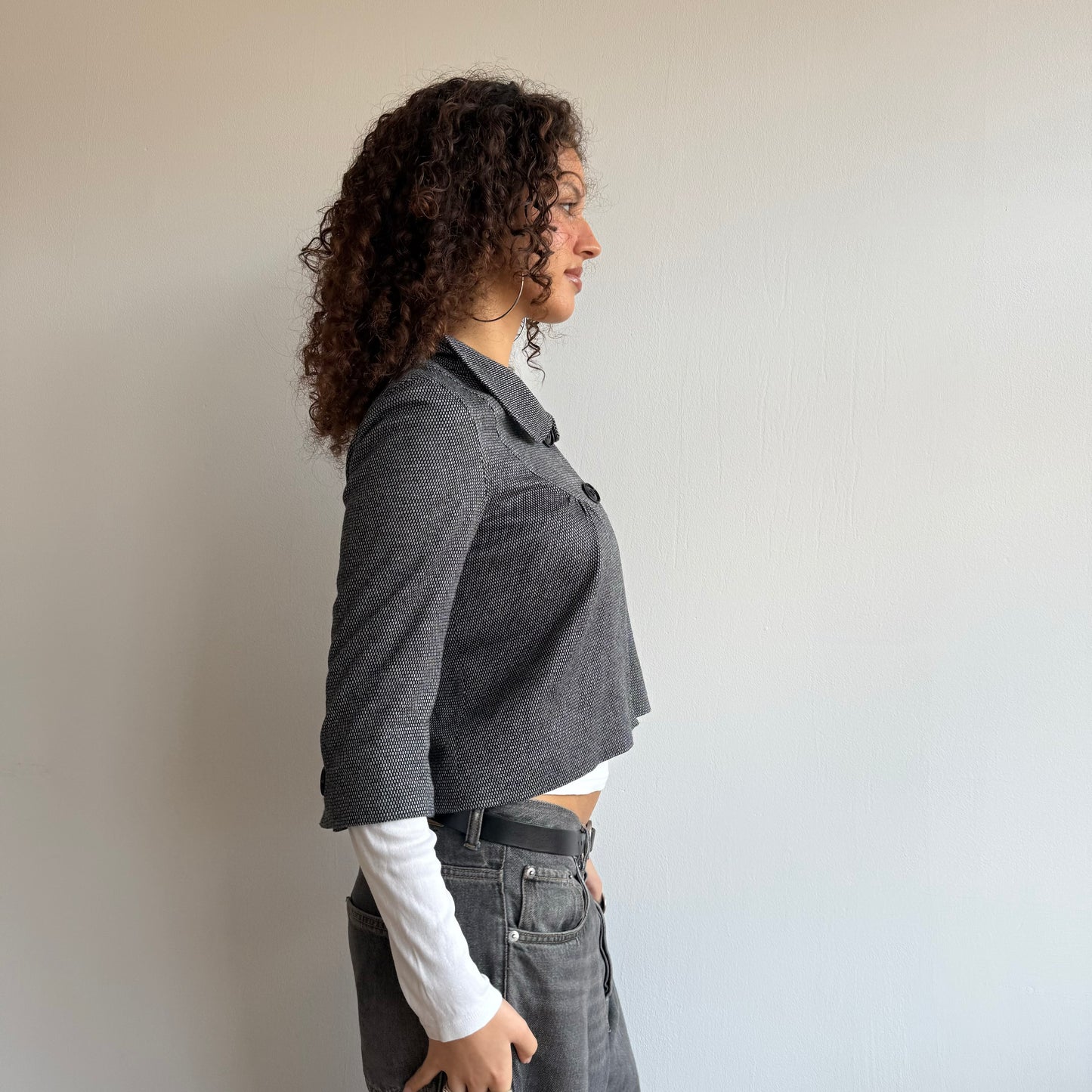 Grey peacoat - Size S