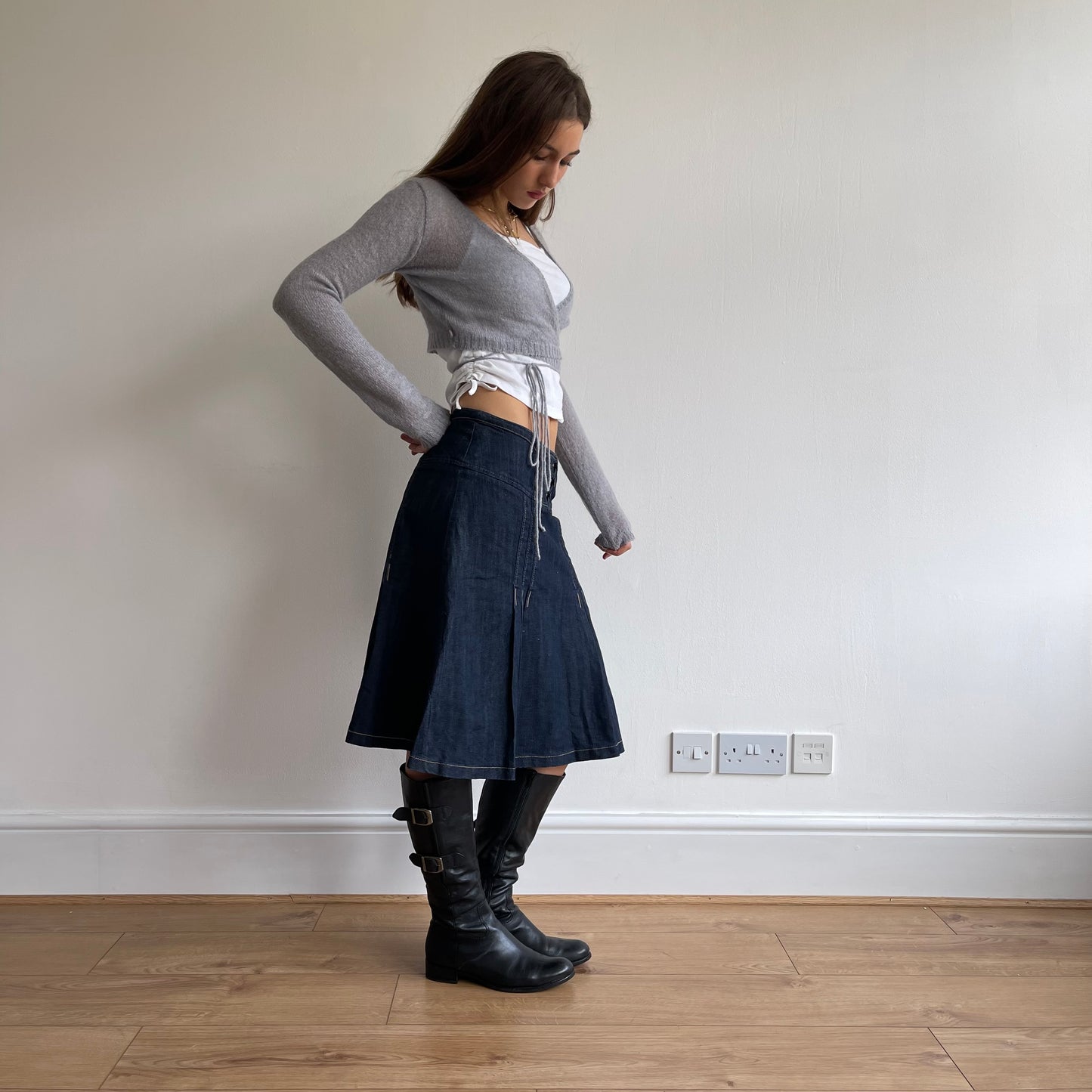 Grey ballet wrap cardigan - Size S/M