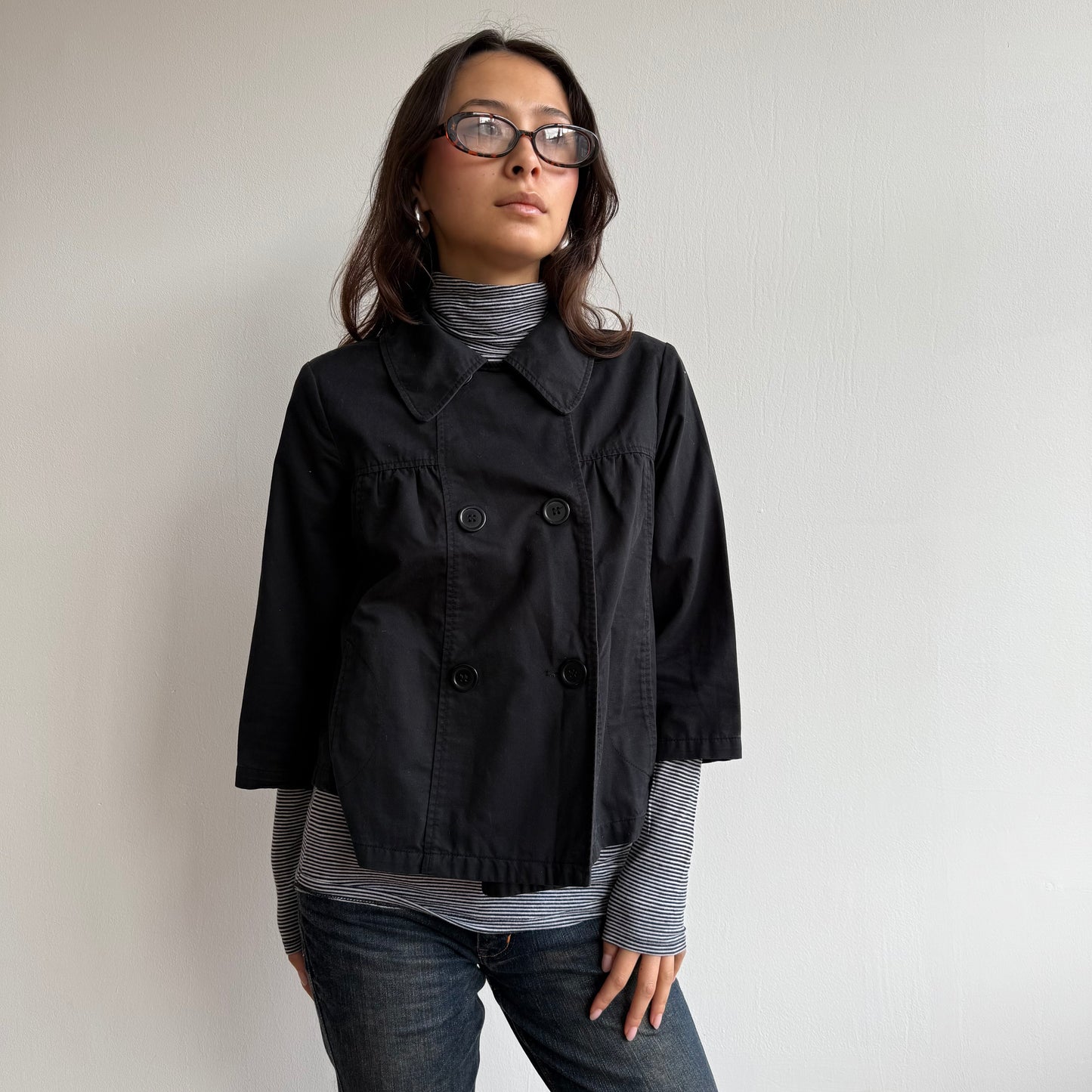 Black peacoat - Size S