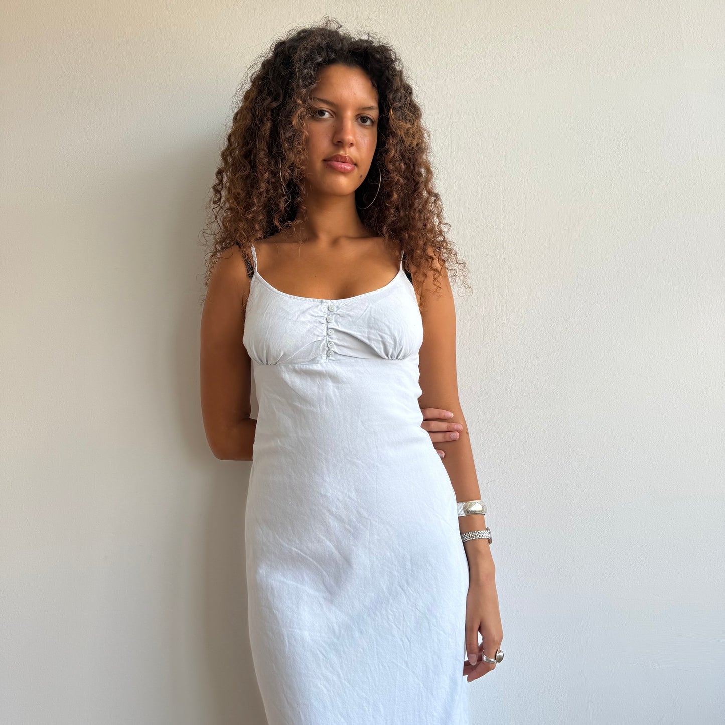 Powder blue milkmaid dress - Size S
