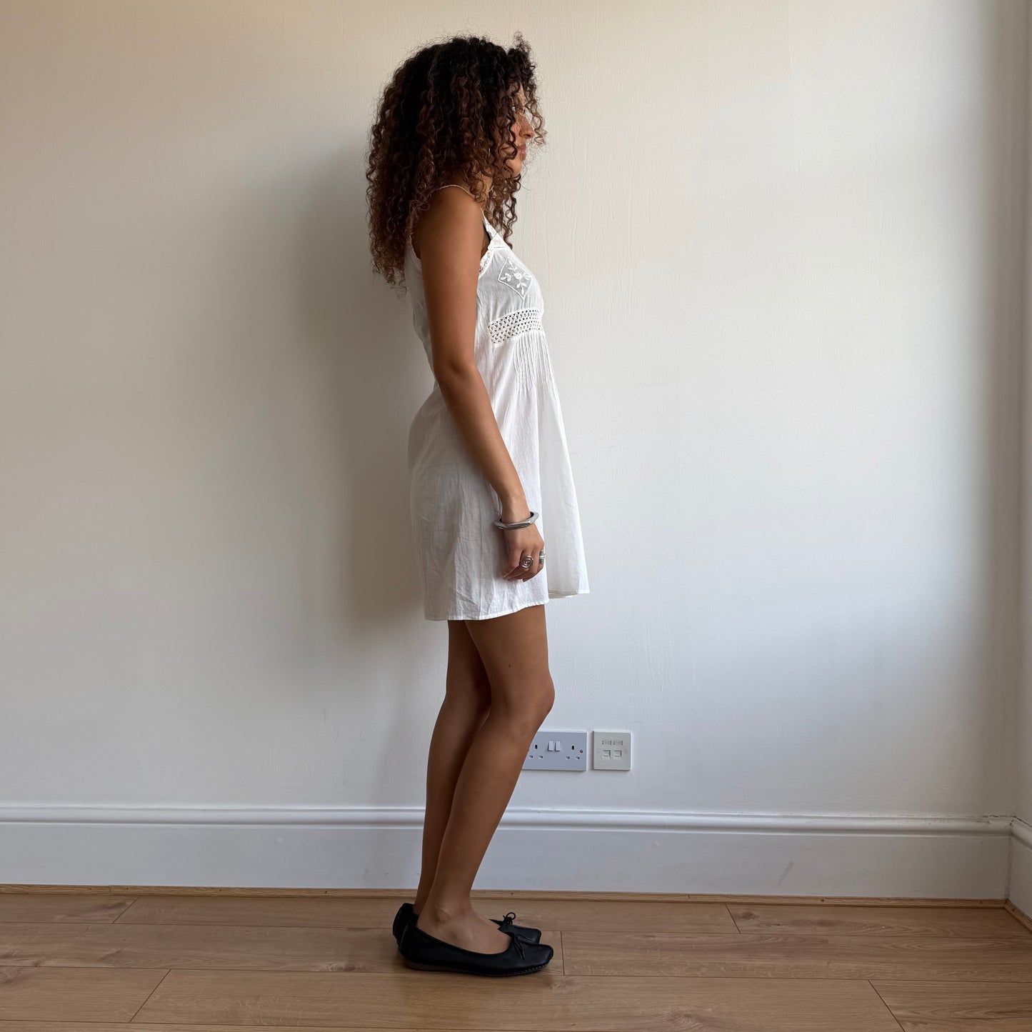 White lace babydoll dress - Size S