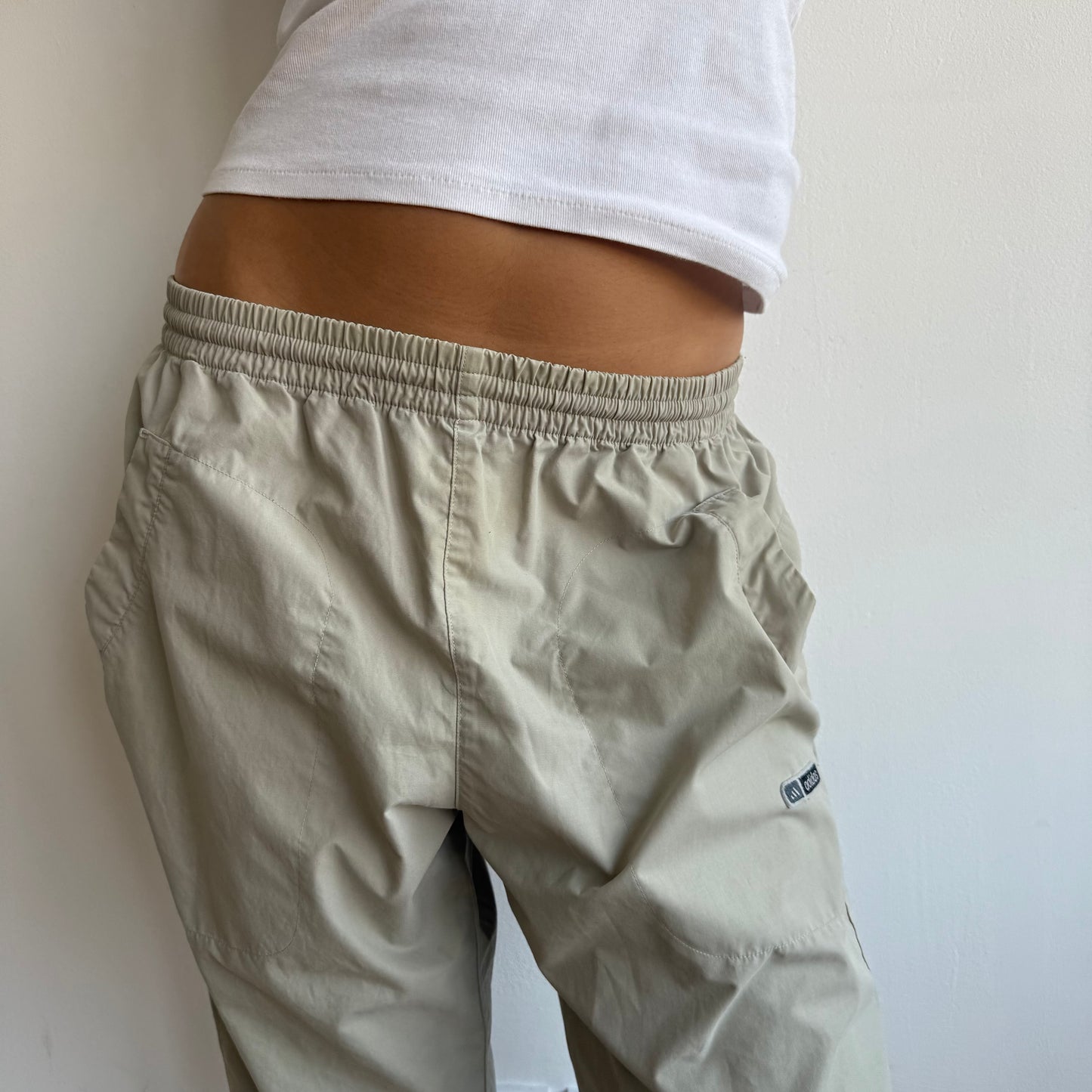 Beige Adidas cargo capris - Size M