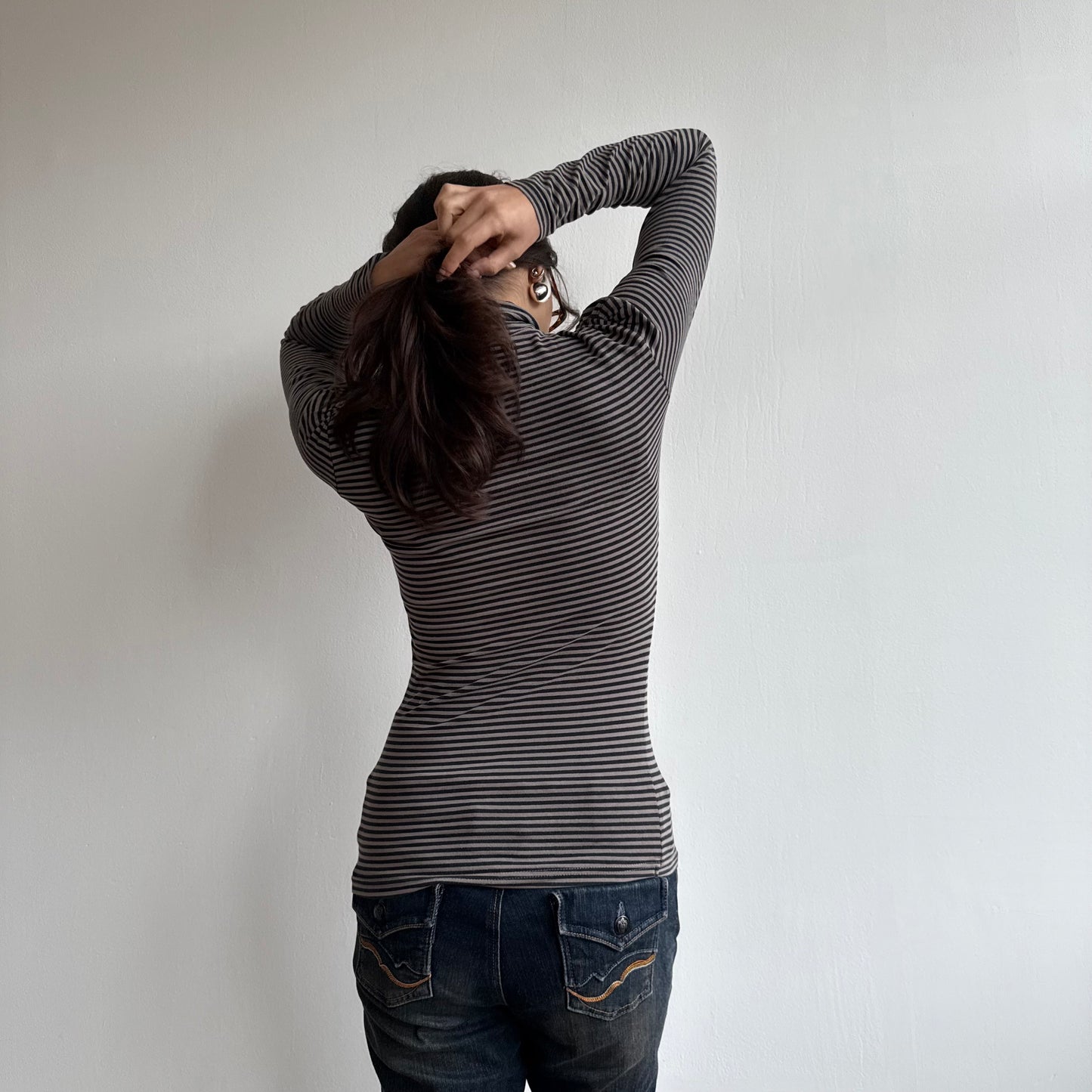 Brown striped roll neck - Size S