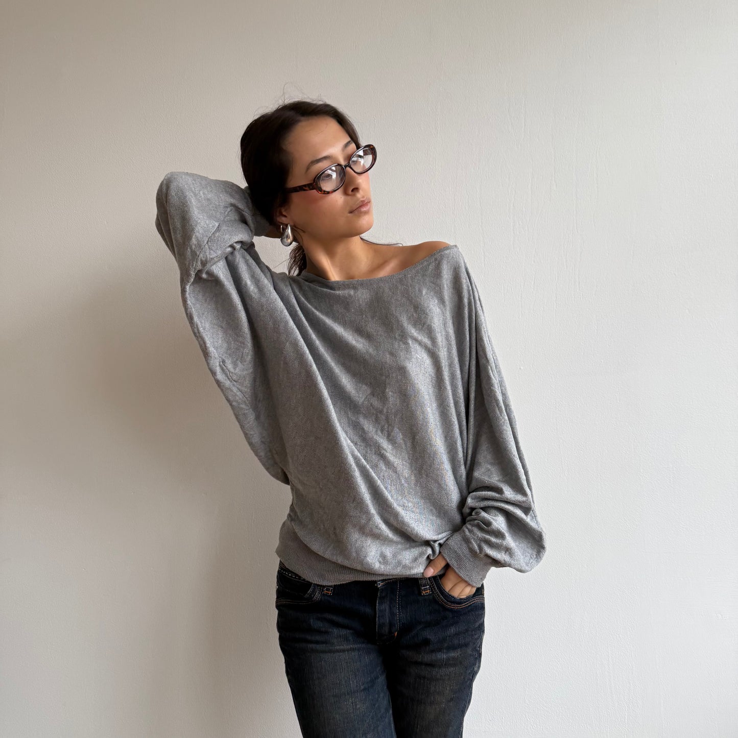 Grey slouchy jumper - Size S