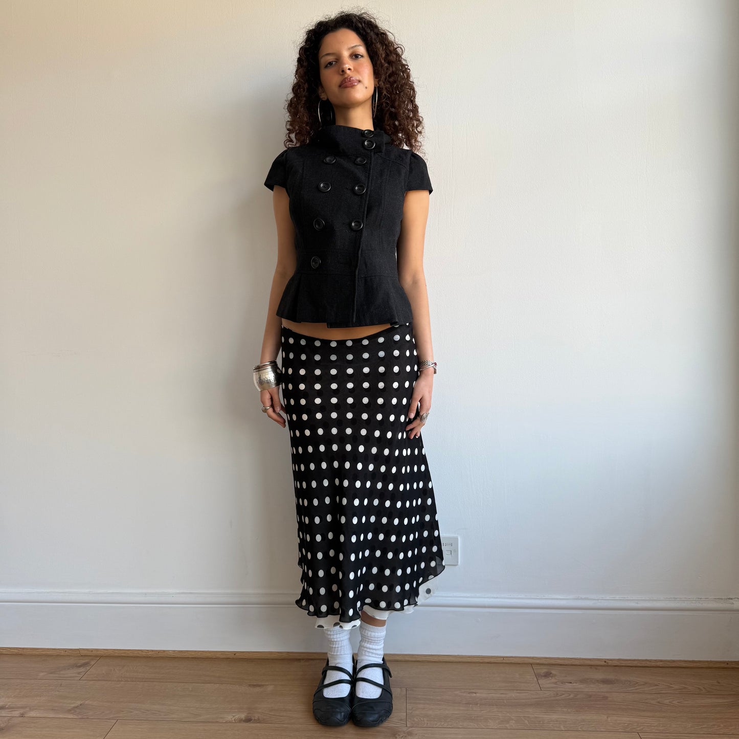 Reversible polka dot skirt - Size M