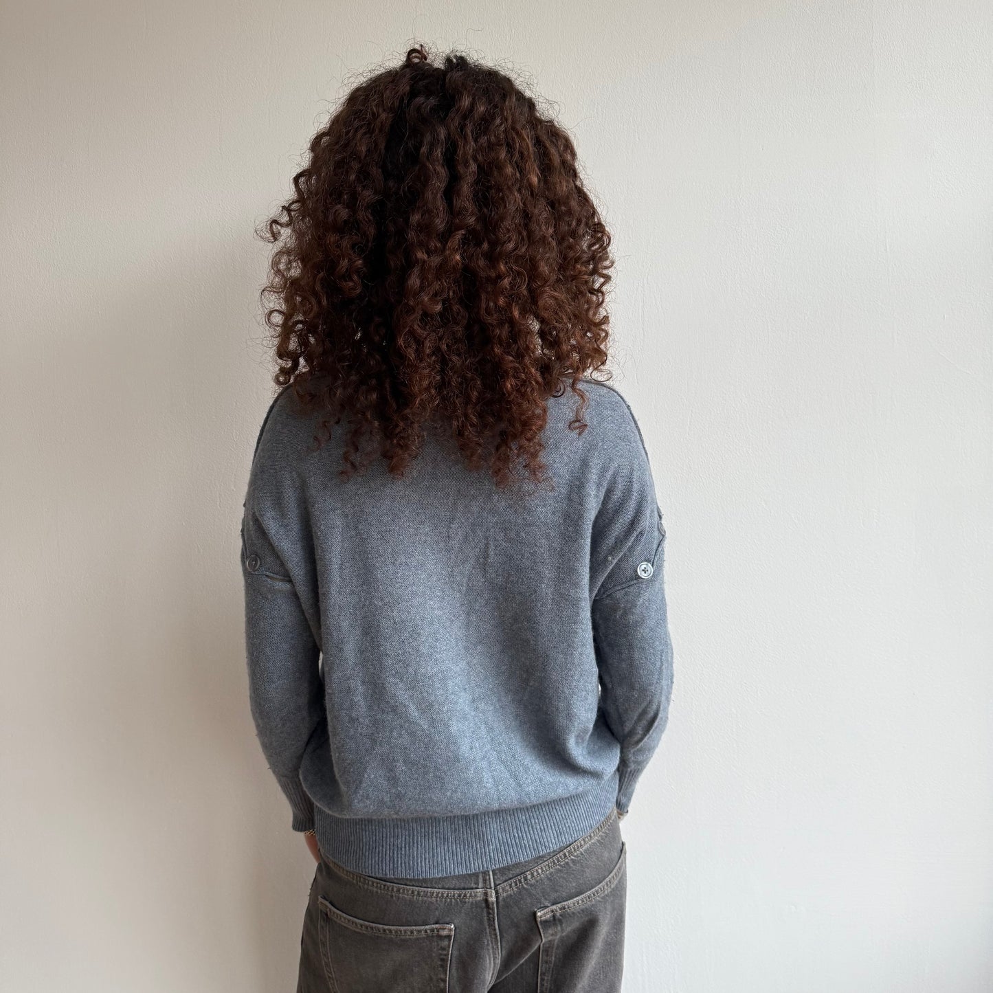 Blue slouchy knit jumper - Size S