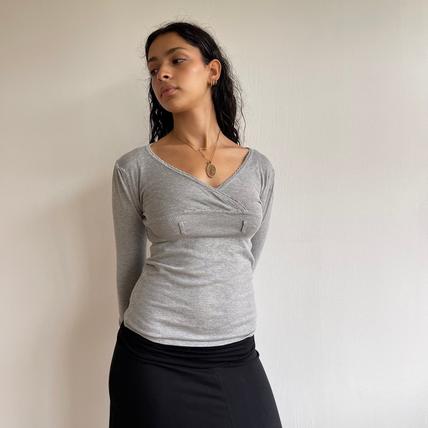 Grey long sleeve jumper - Size S