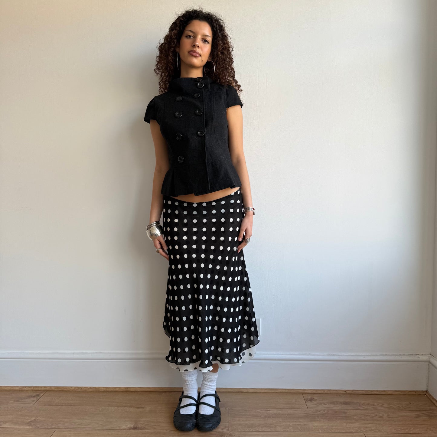 Reversible polka dot skirt - Size M