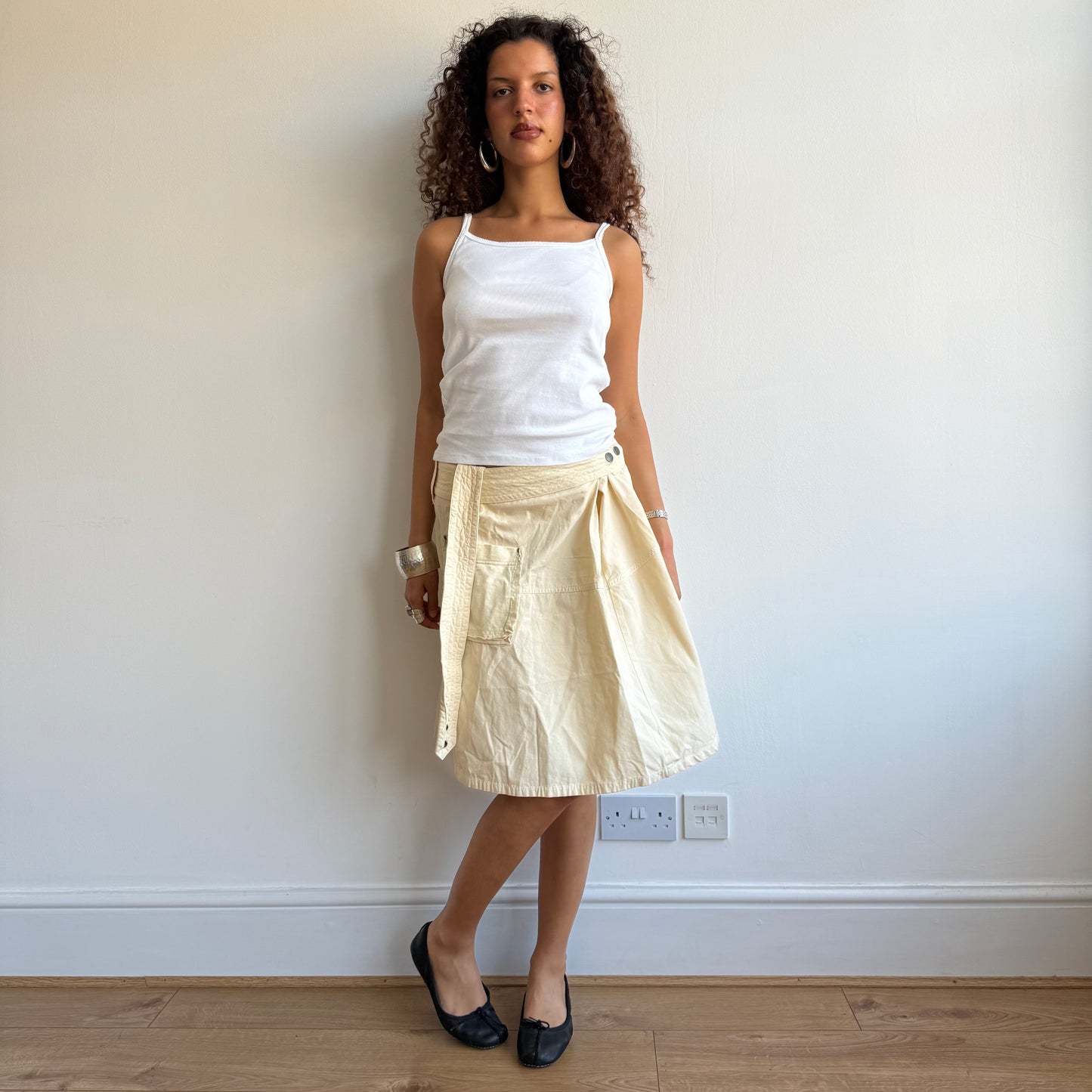 Diesel butter yellow cargo skirt - Size XS + S