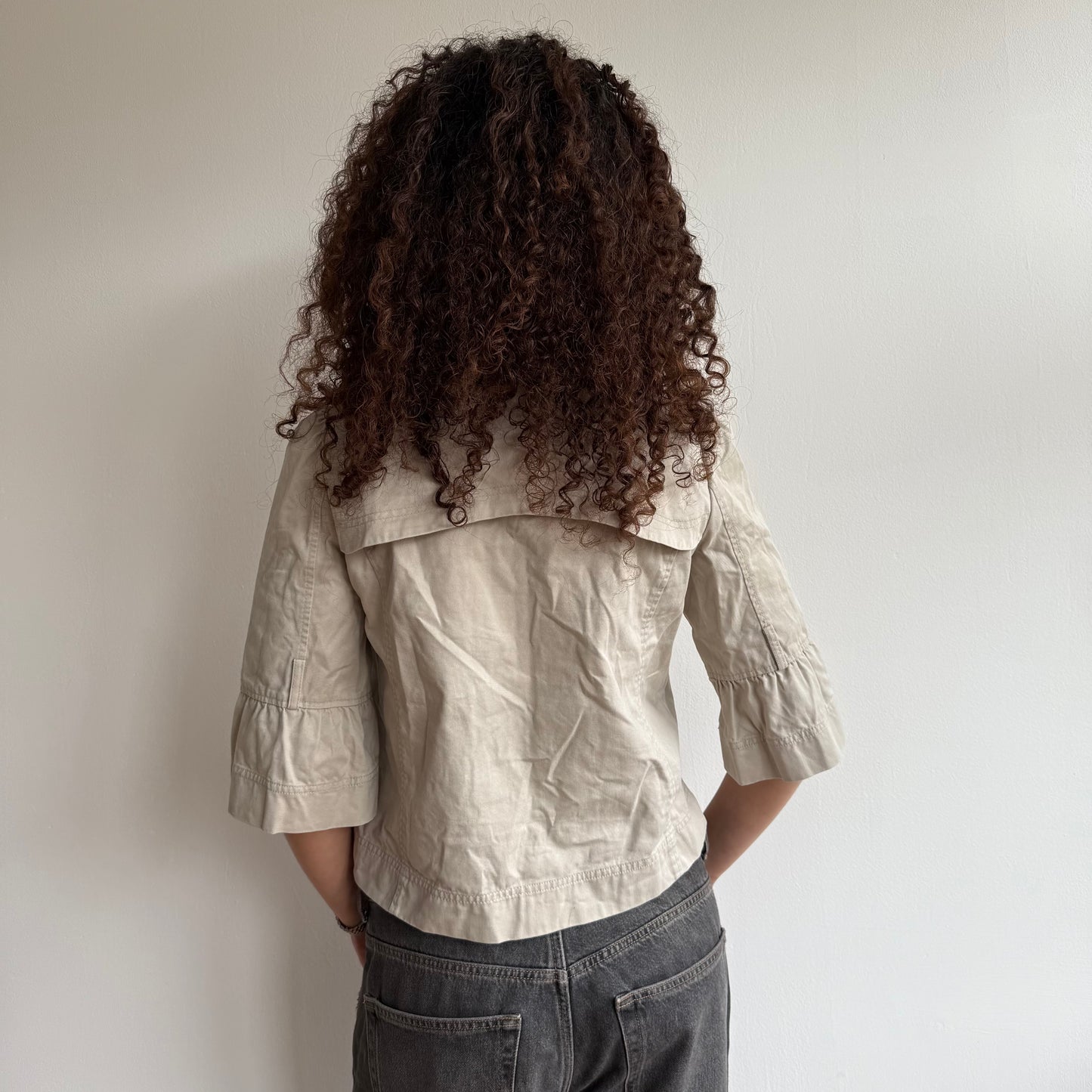 Beige peacoat - Size S