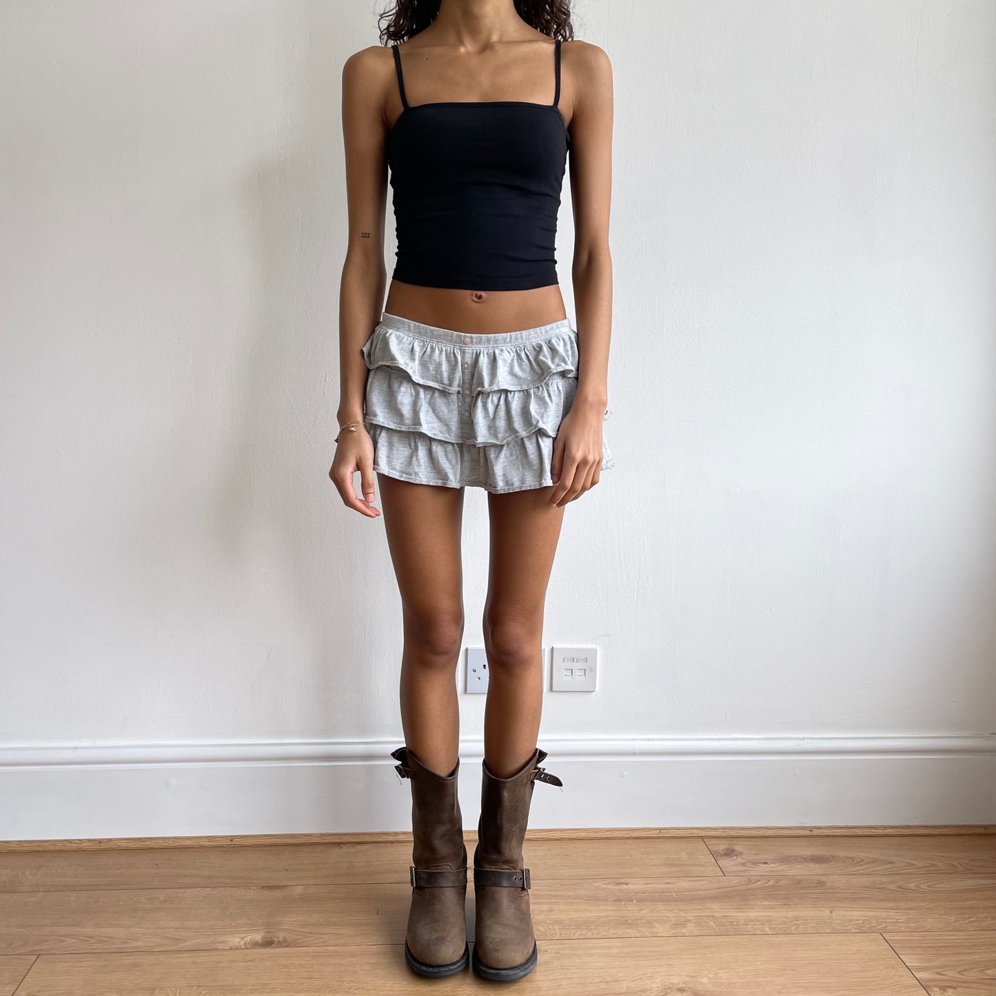 Grey rara frilly skirt - Size S
