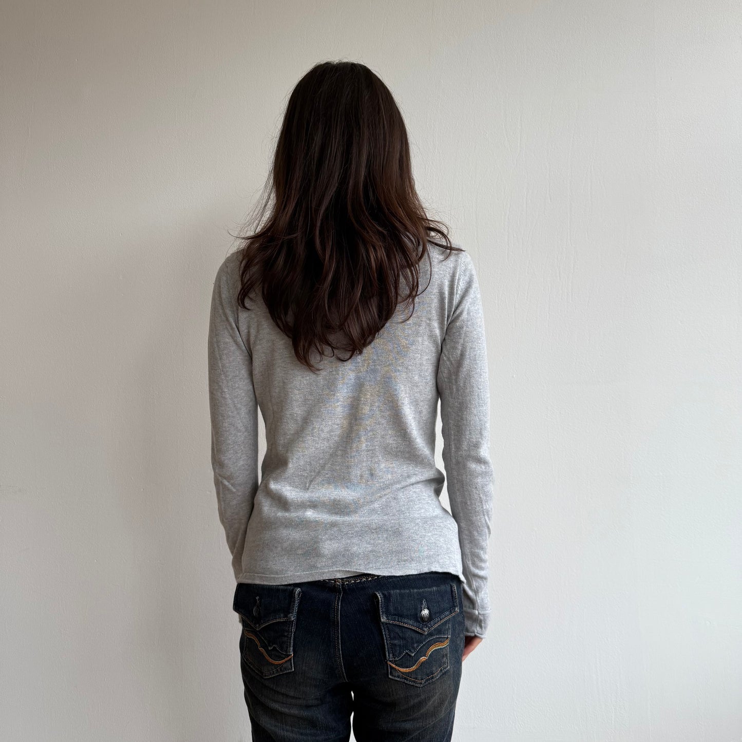 Grey layered top - Size S