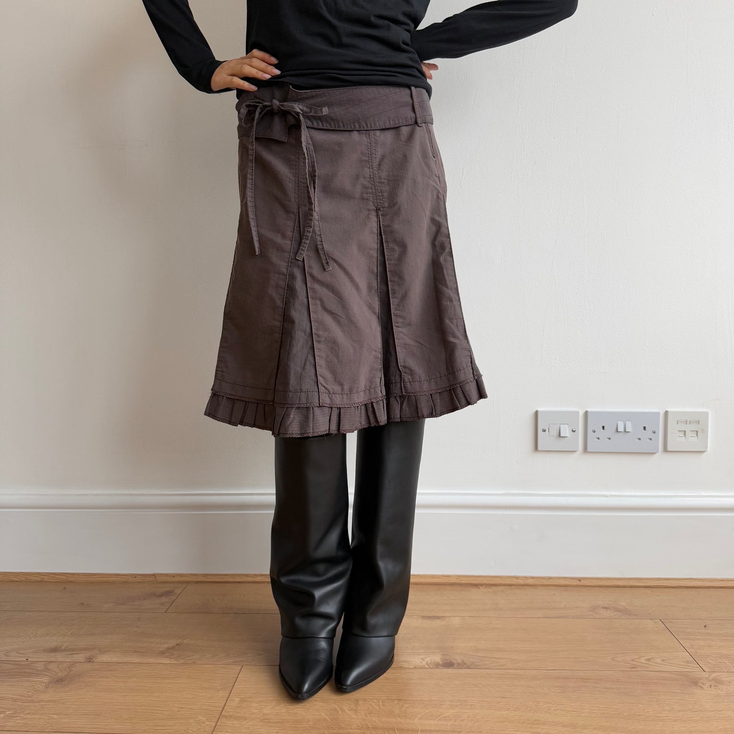 Brown cargo skirt - Size S
