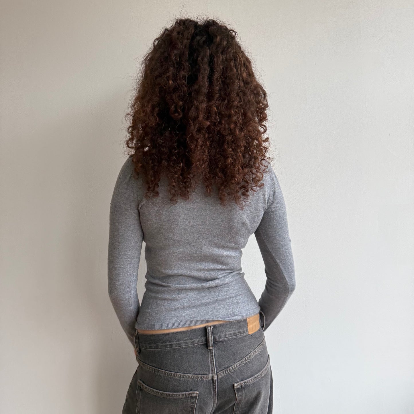Grey long sleeve knit - Size S