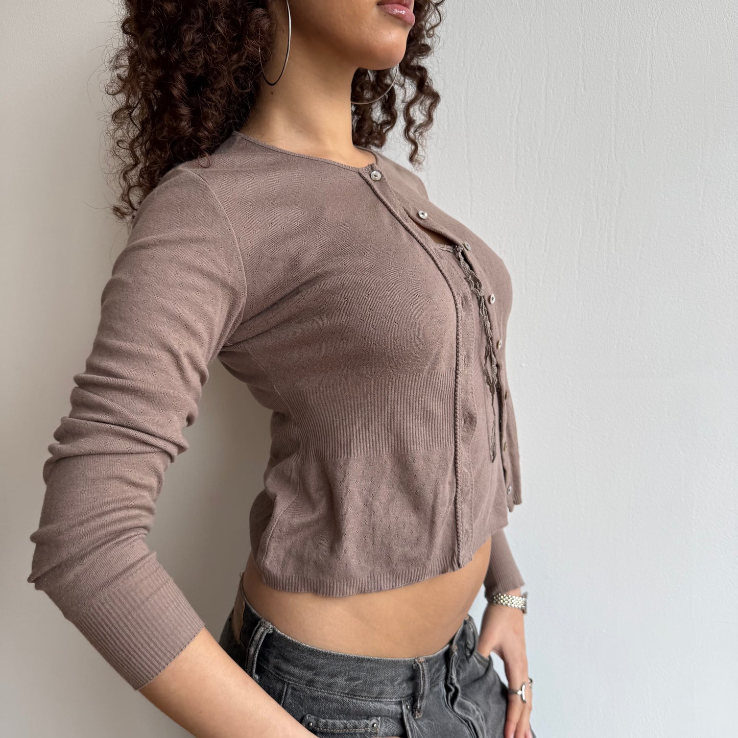 Pointelle twin set - Size XS