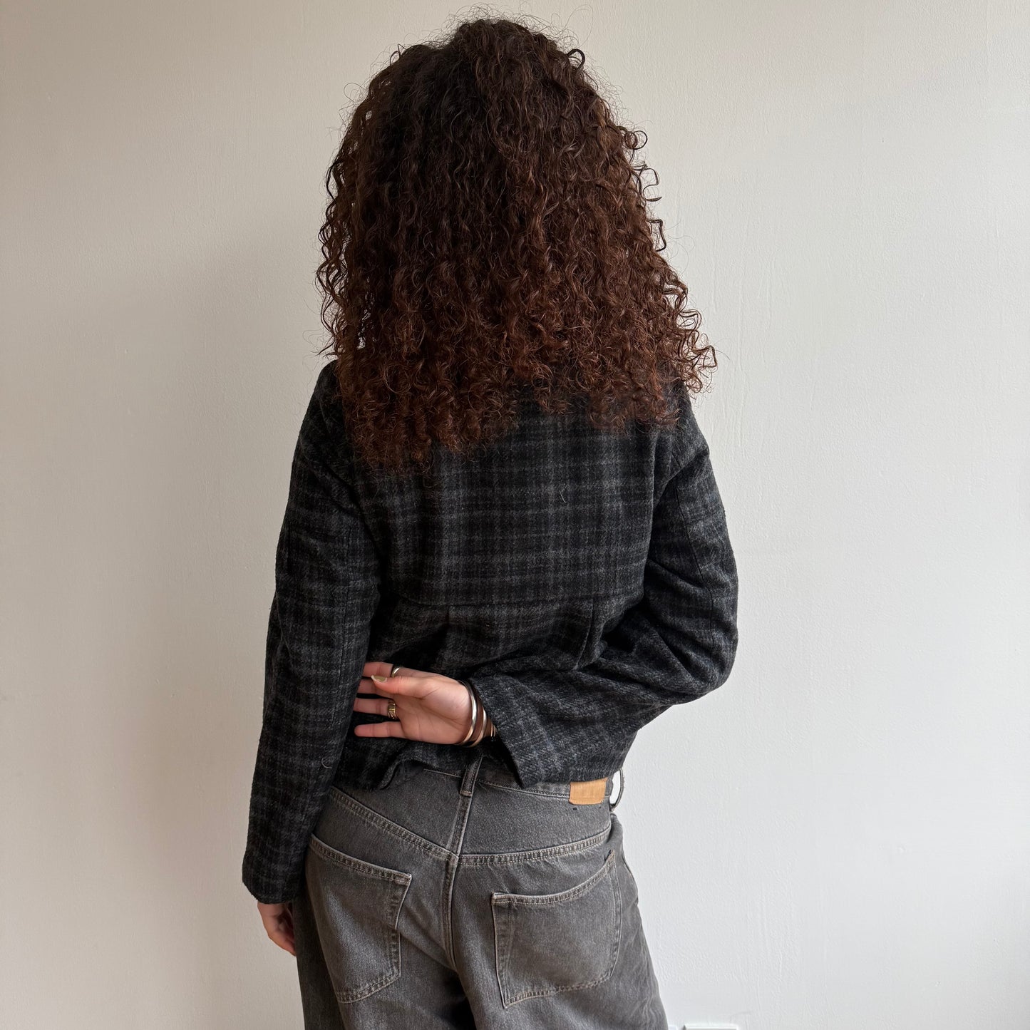 Tartan peacoat - Size S