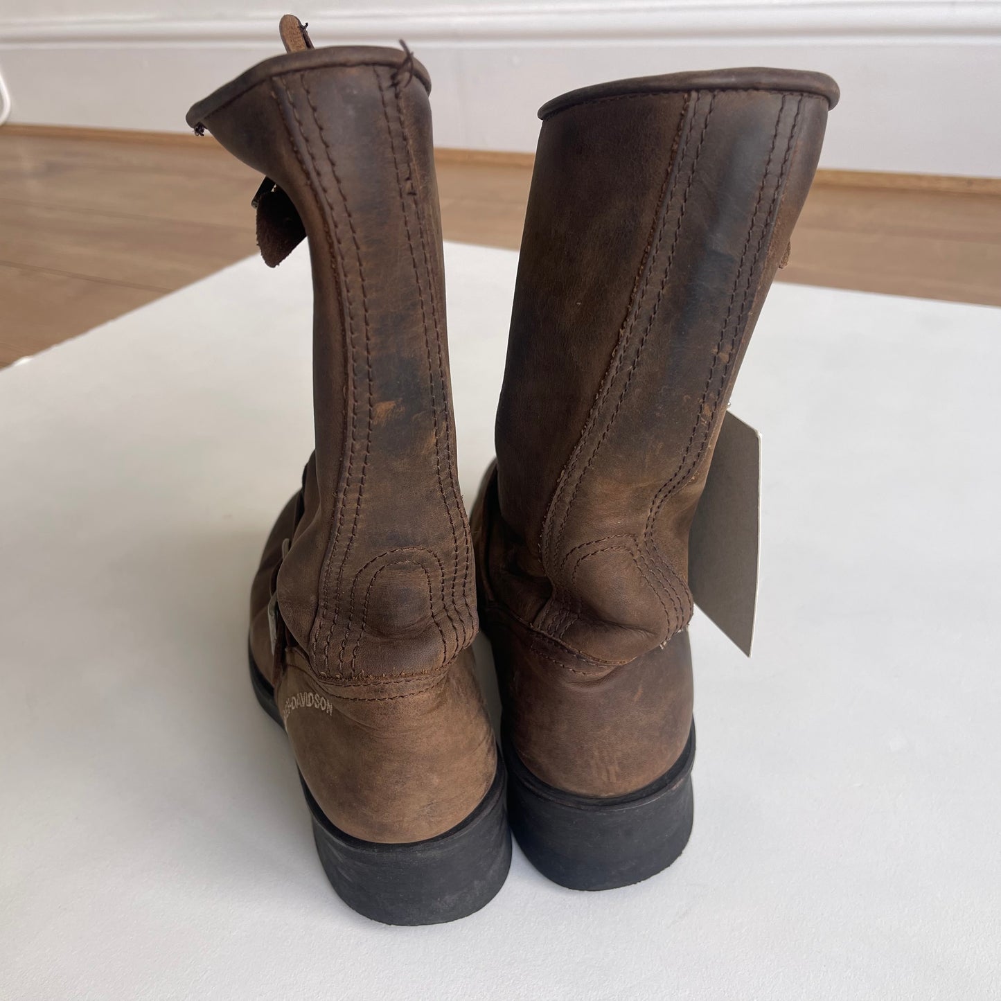 Brown Harley Davidson boots - Size UK5 (Pair 1)