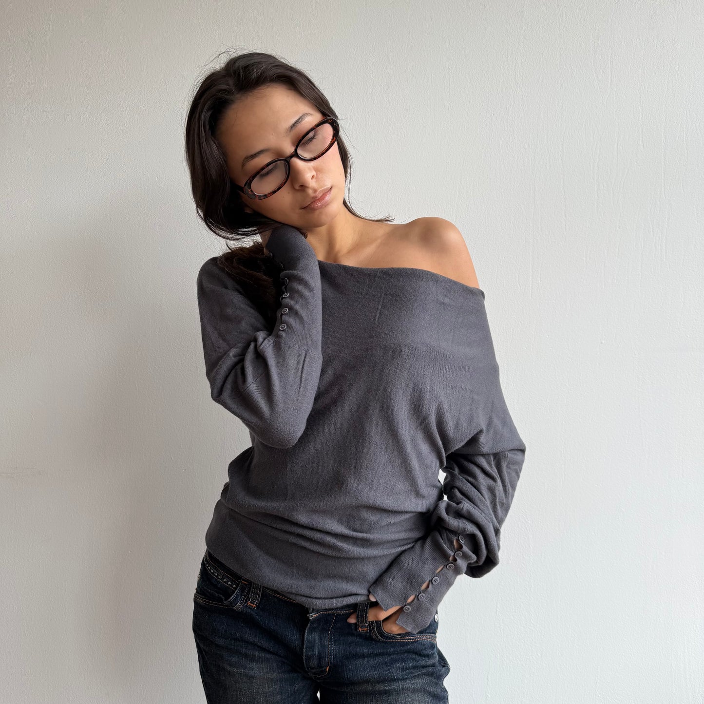 Grey slouchy knit - Size S (2)