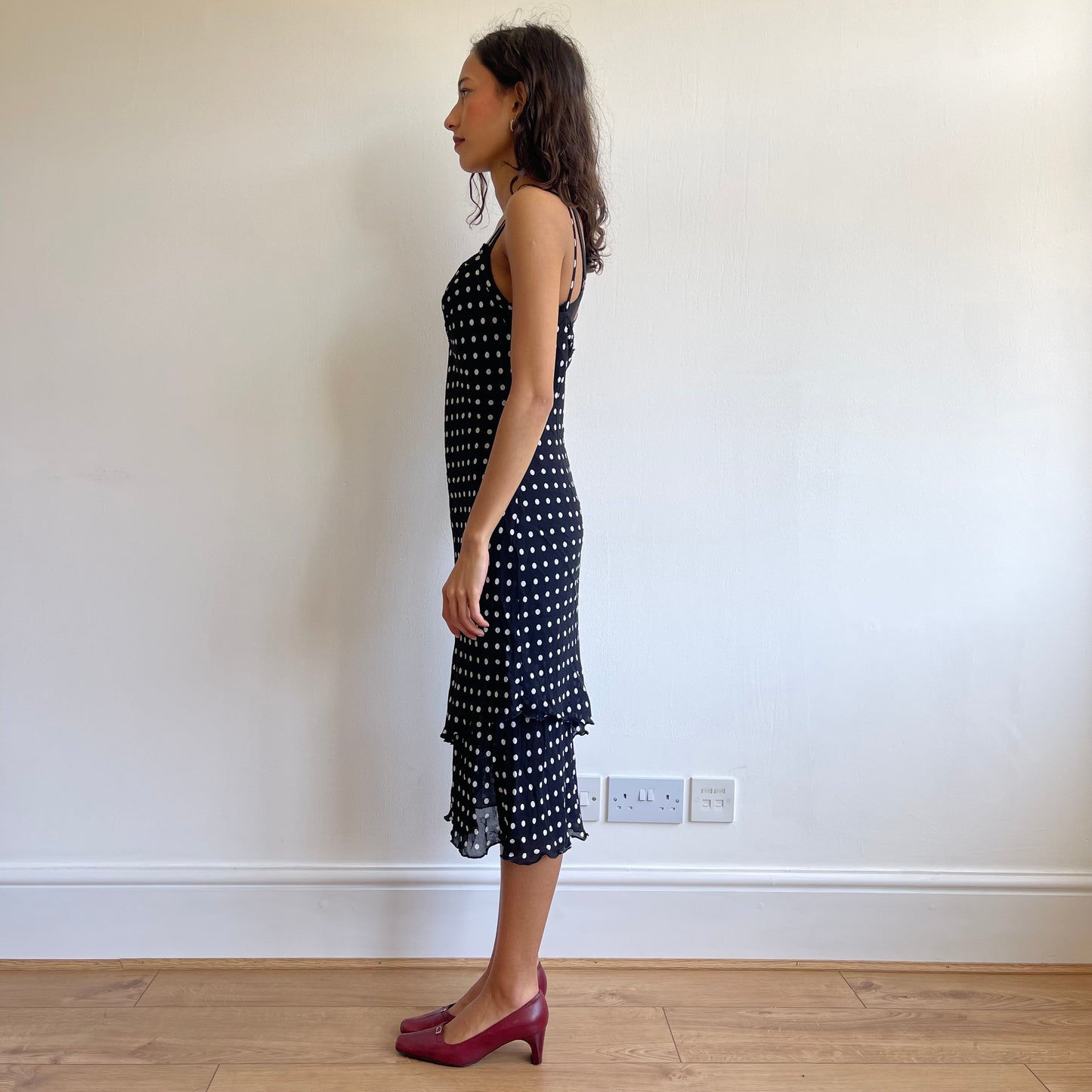 Chiffon polka dot cami dress - Size S