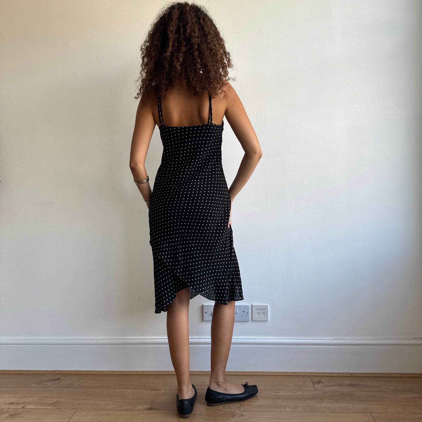 Polka dot keyhole dress - Size S